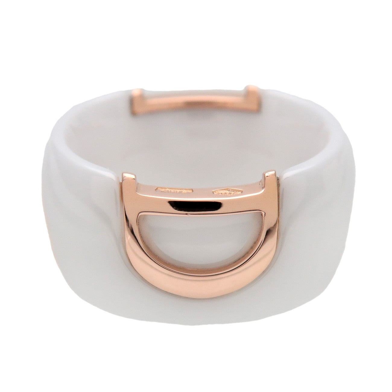 DAMIANI D.Icon Ceramic Diamond K18 750PG Ring White Rose Gold US6.5