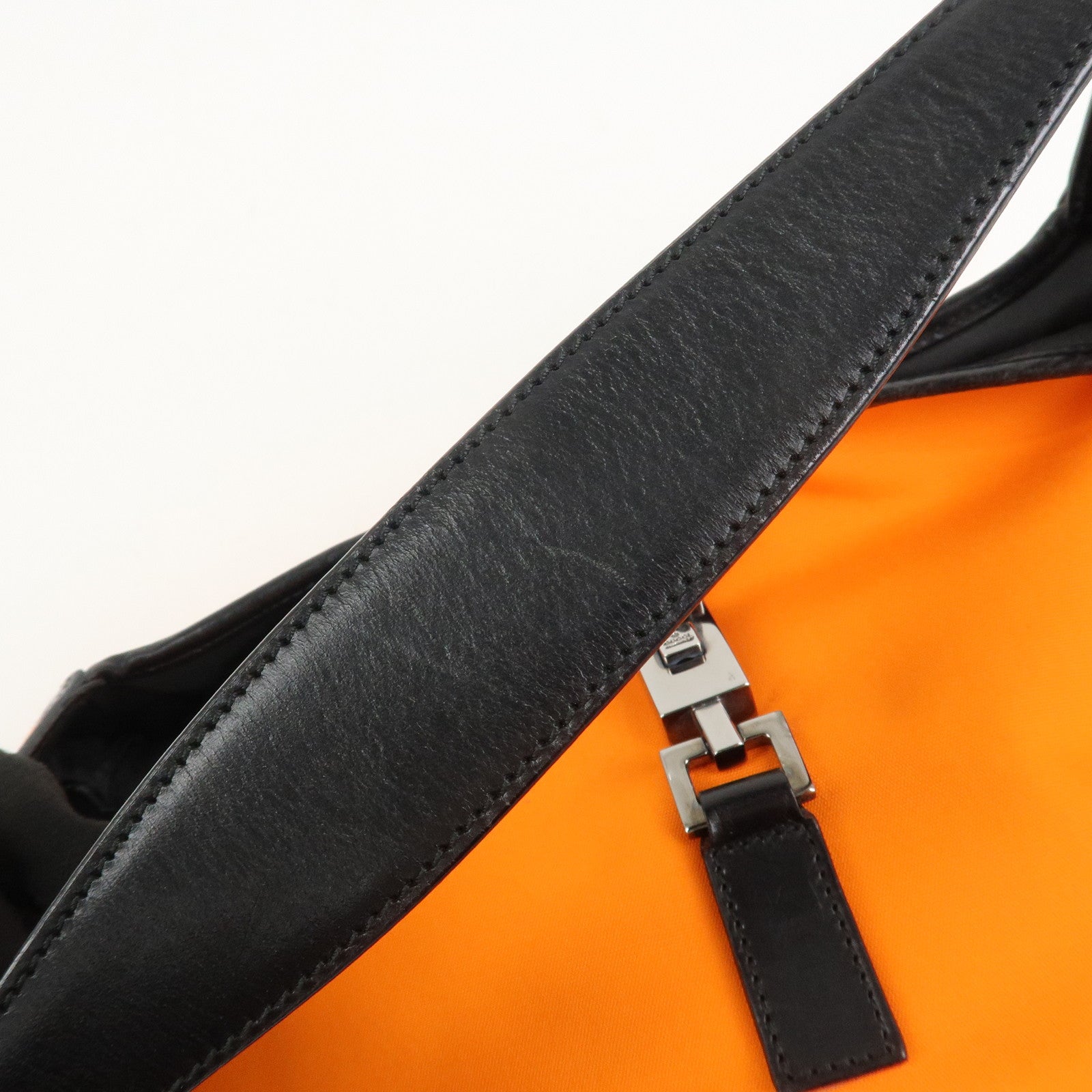 GUCCI Jackie Canvas Leather Shoulder Bag Hand Bag Black 001・3306