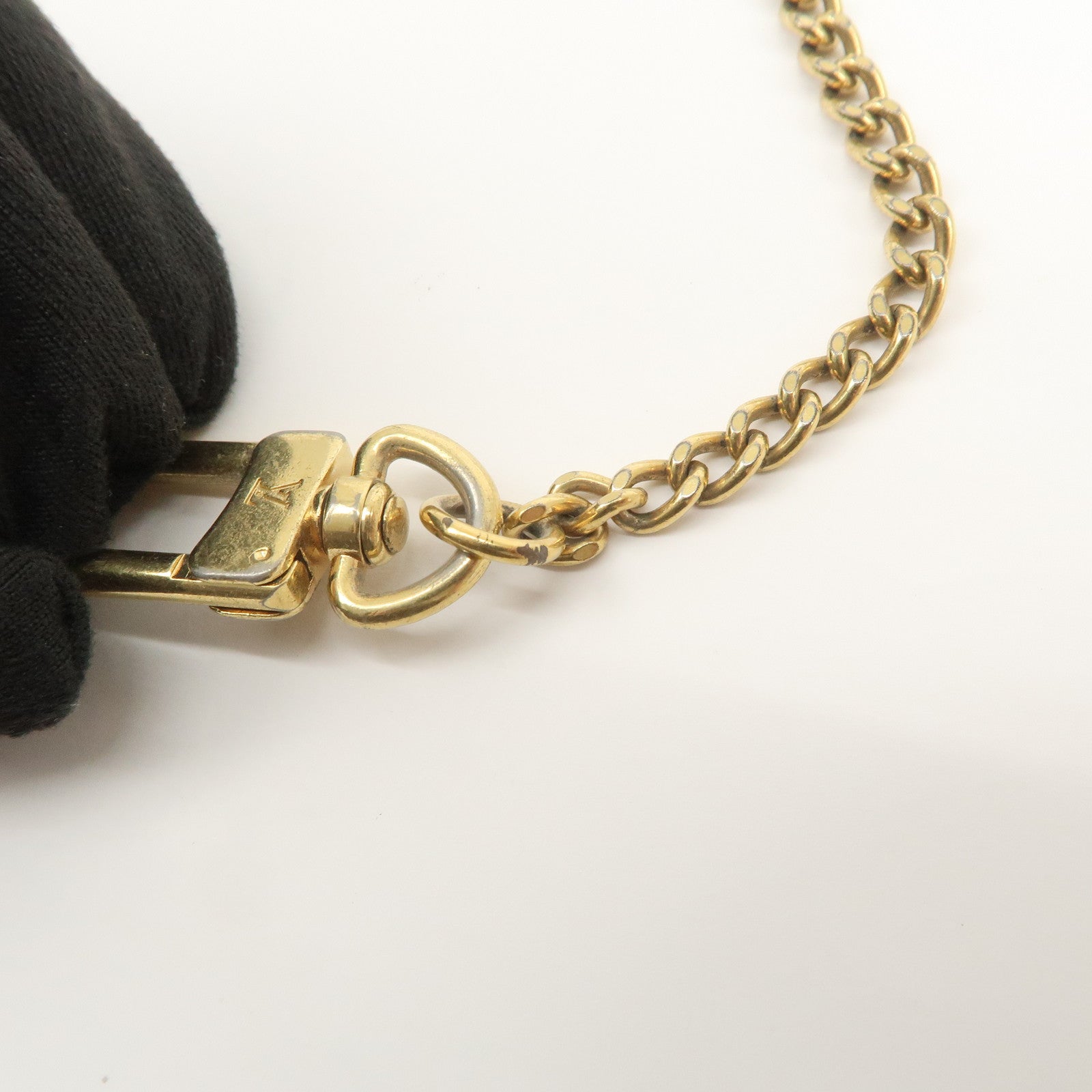 Louis Vuitton Porte Cles Swing Metal Bag Charm Key Chain Gold