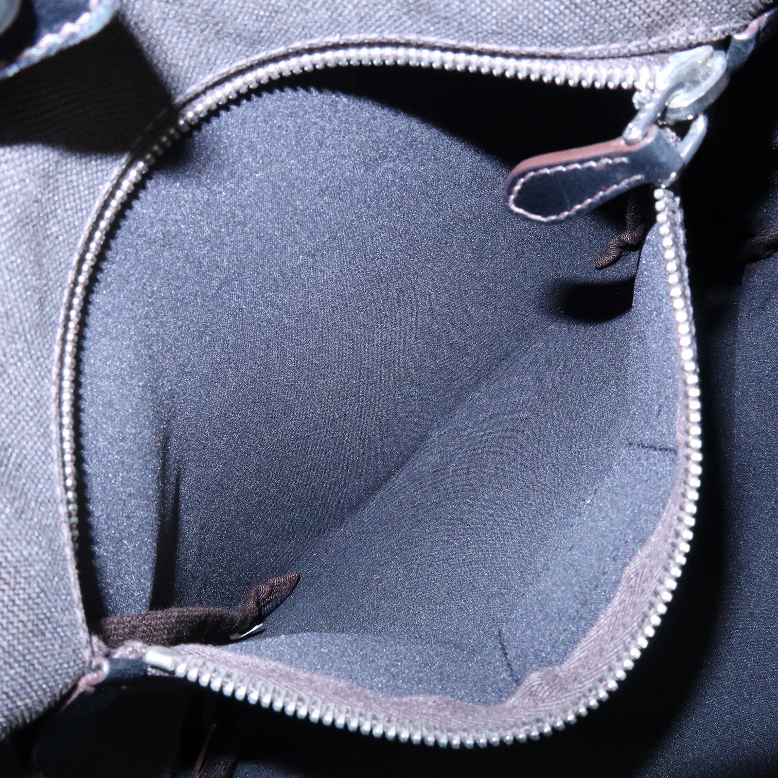 PRADA Logo Jacquard Leather Shoulder Bag Crossbody Bag Dark Brown