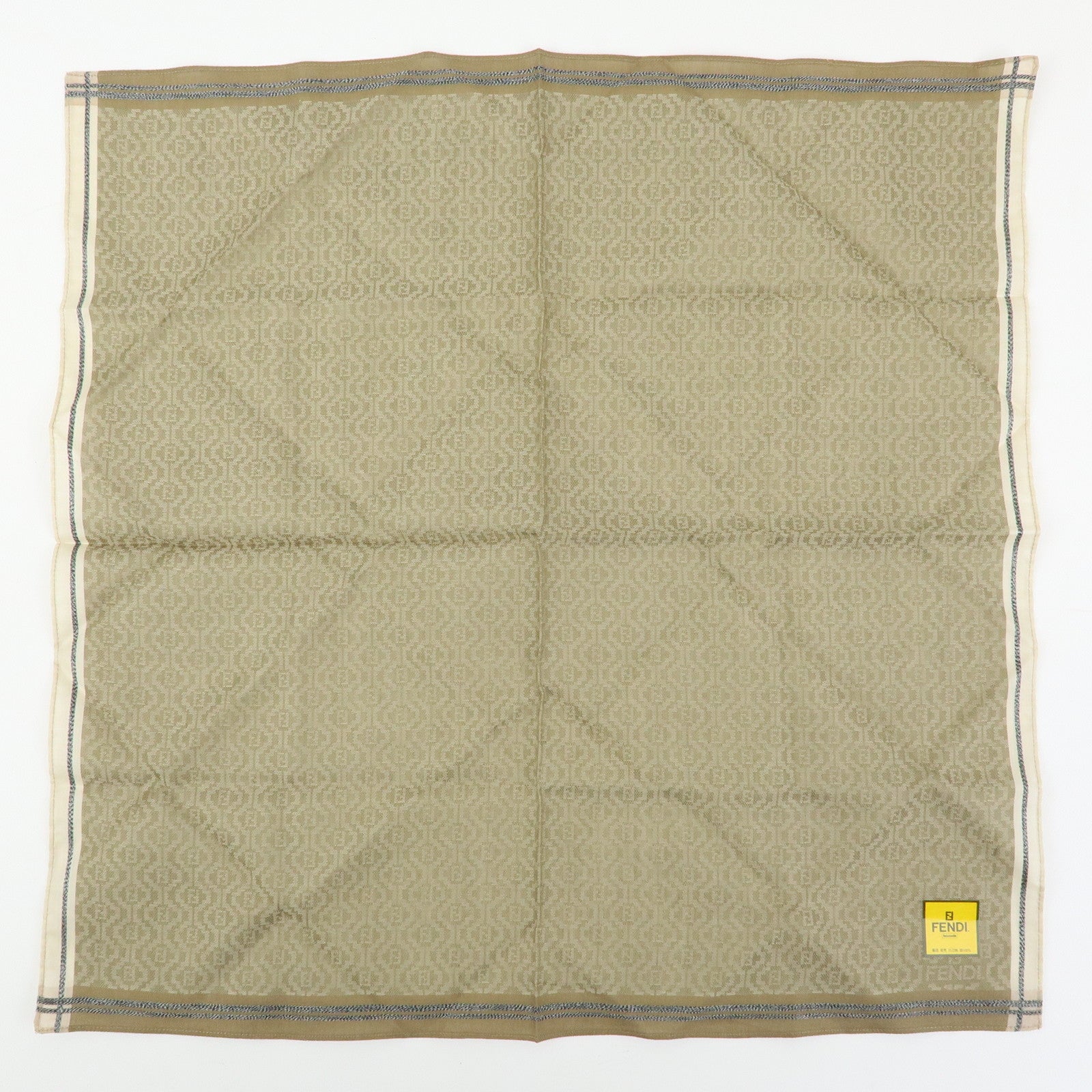 Fendi Set of 5 Cotton 100％ Scarf Brown Blue
