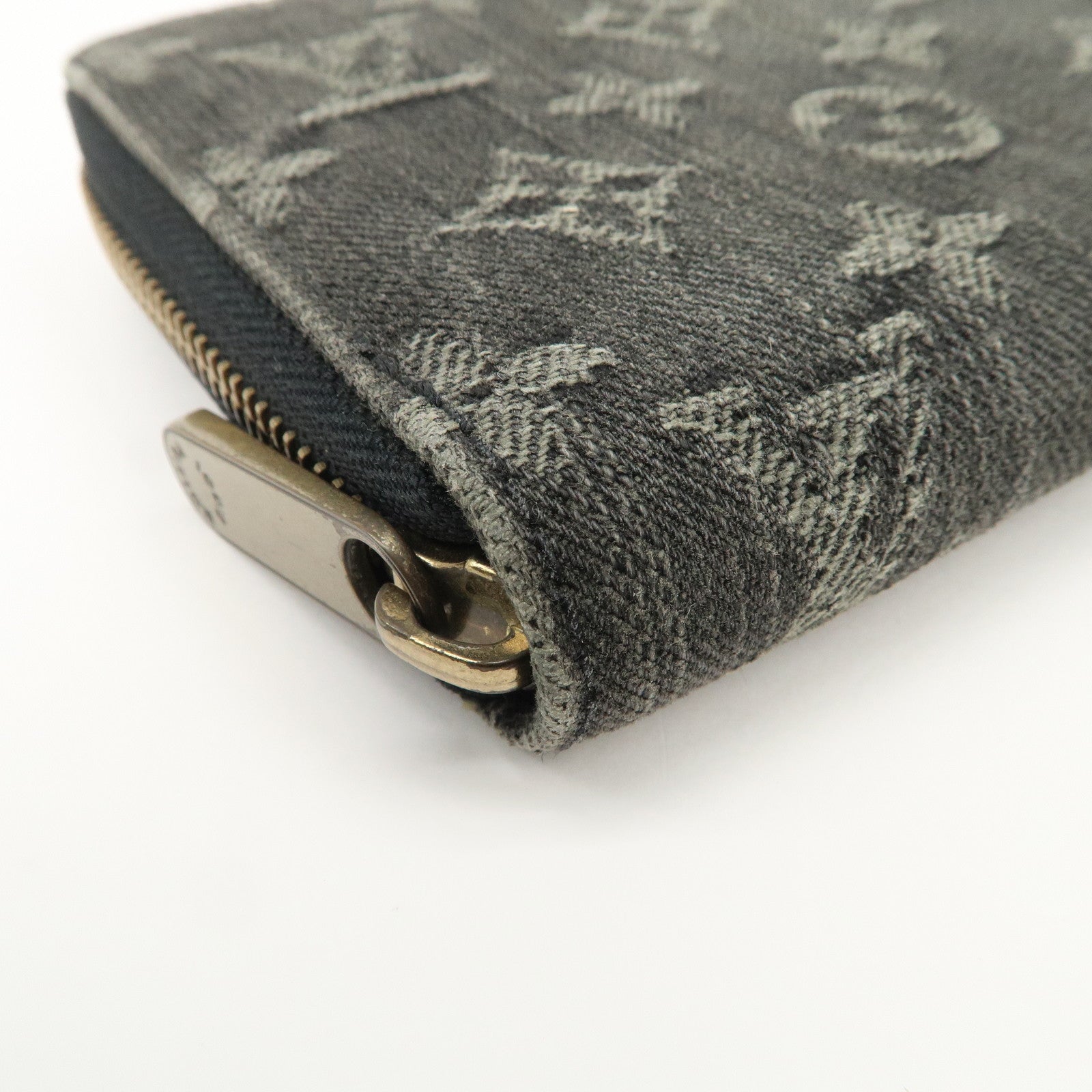 Louis Vuitton Monogram Denim Zippy Wallet Noir Black M95614