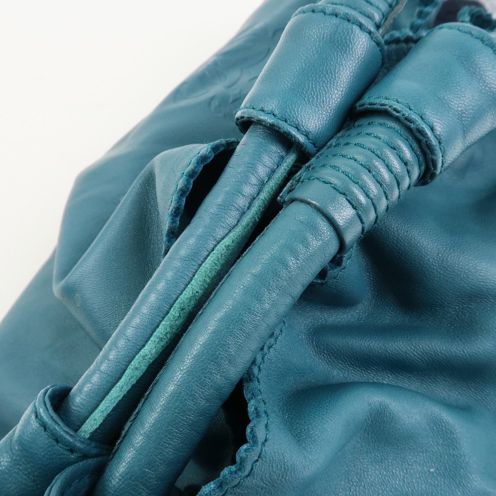 LOEWE Nappa Aire Nappa Leather Hand Bag Tote Bag Blue