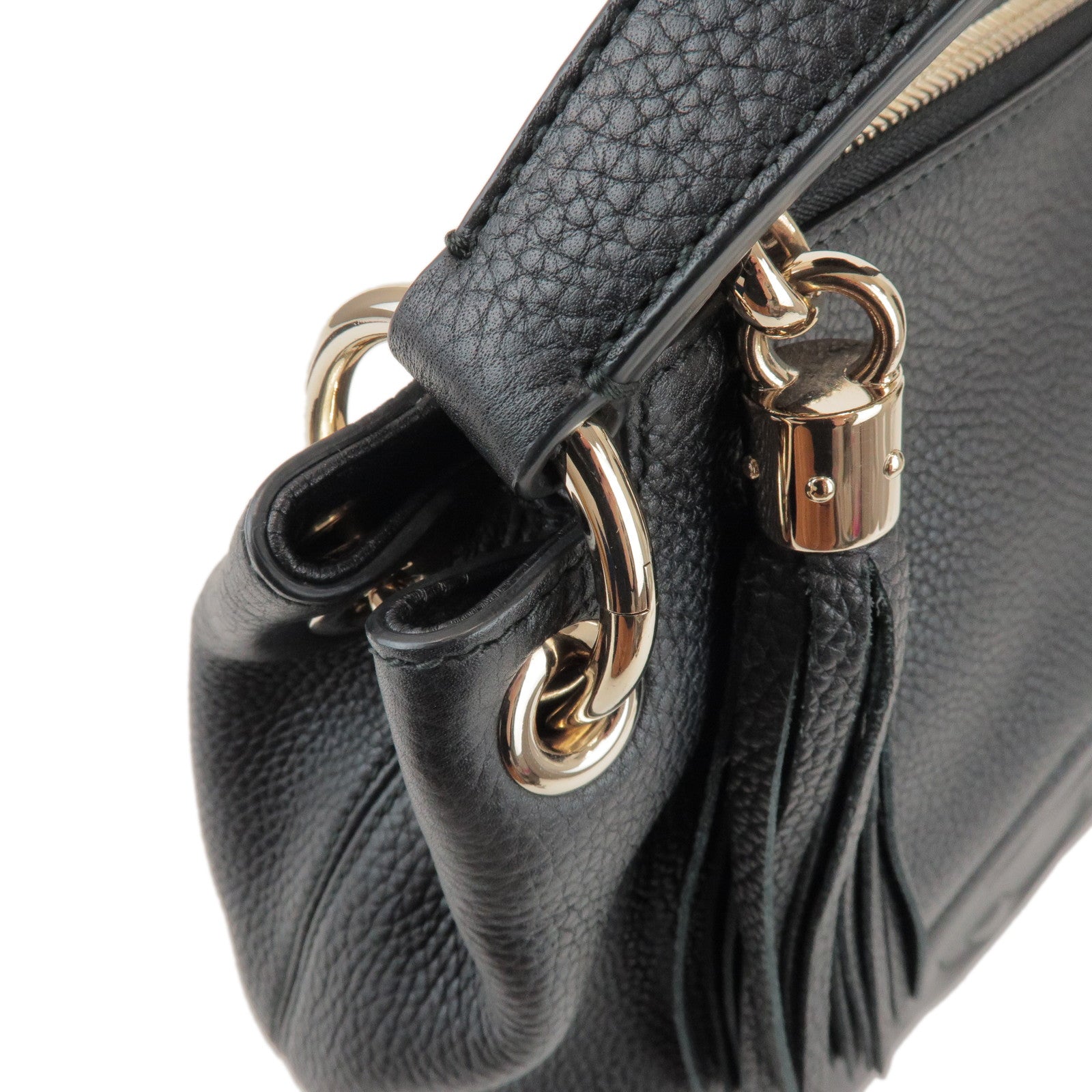 GUCCI SOHO Leather 2Way Bag Shoulder Bag Hand Bag Black 408825