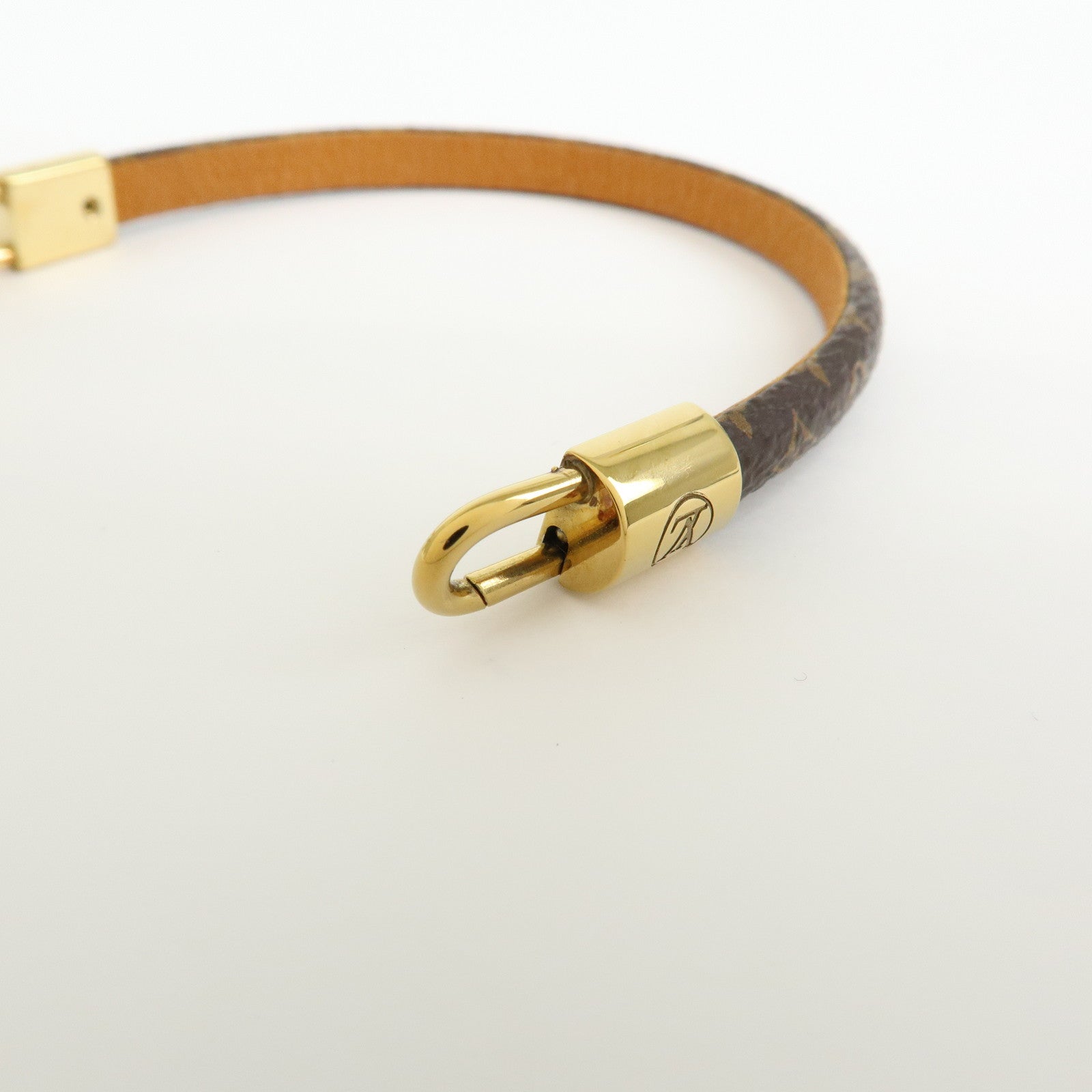 Louis Vuitton Monogram Bracelet Crazy In Lock Size 17 Brown M6451