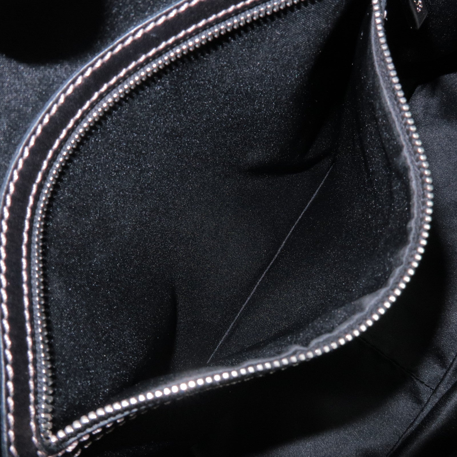 TOD'S PVC Coated Canvas Leather Tote Bag Hand Bag Black
