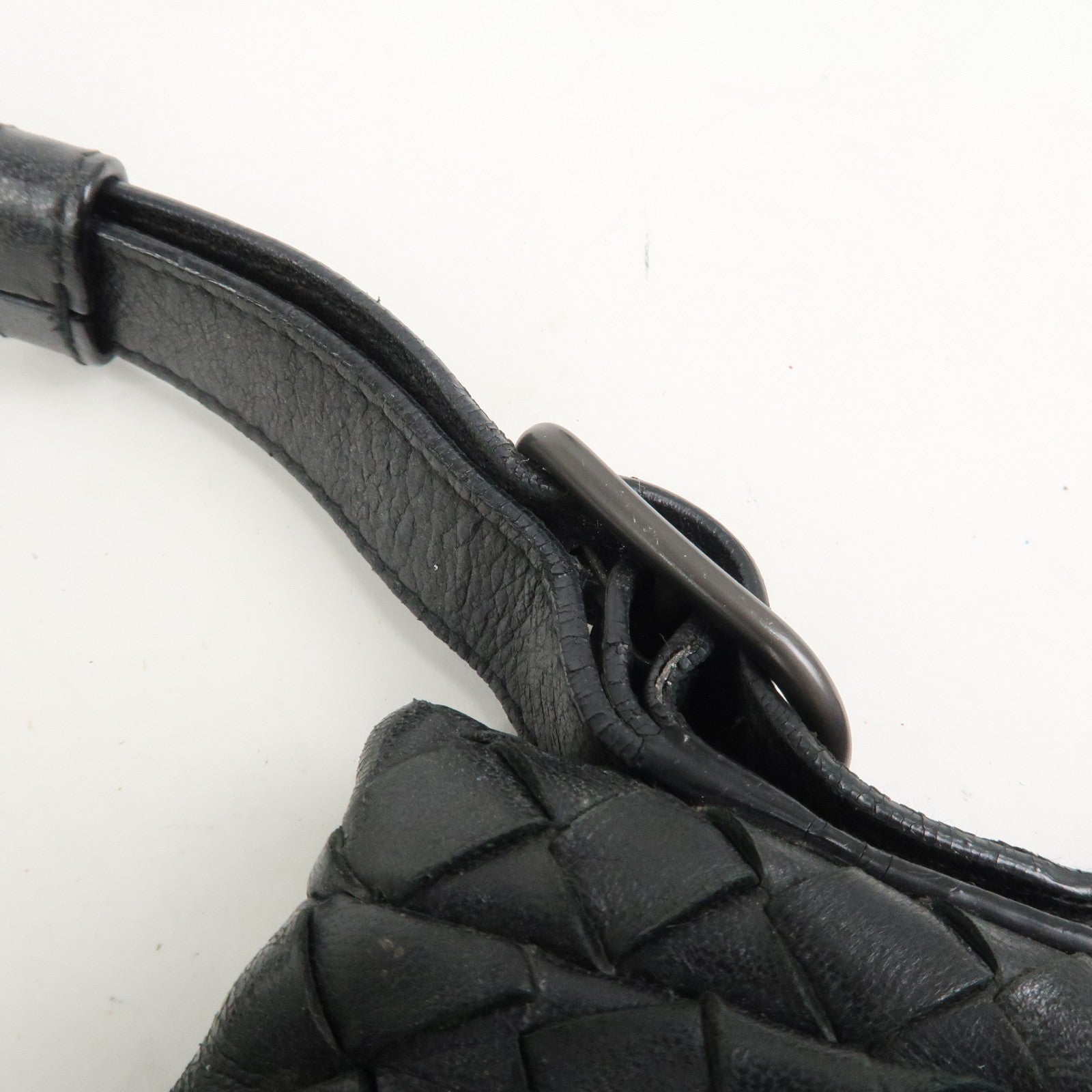 BOTTEGA VENETA Intrecciato Shoulder Bag Hand Bag Black 125580