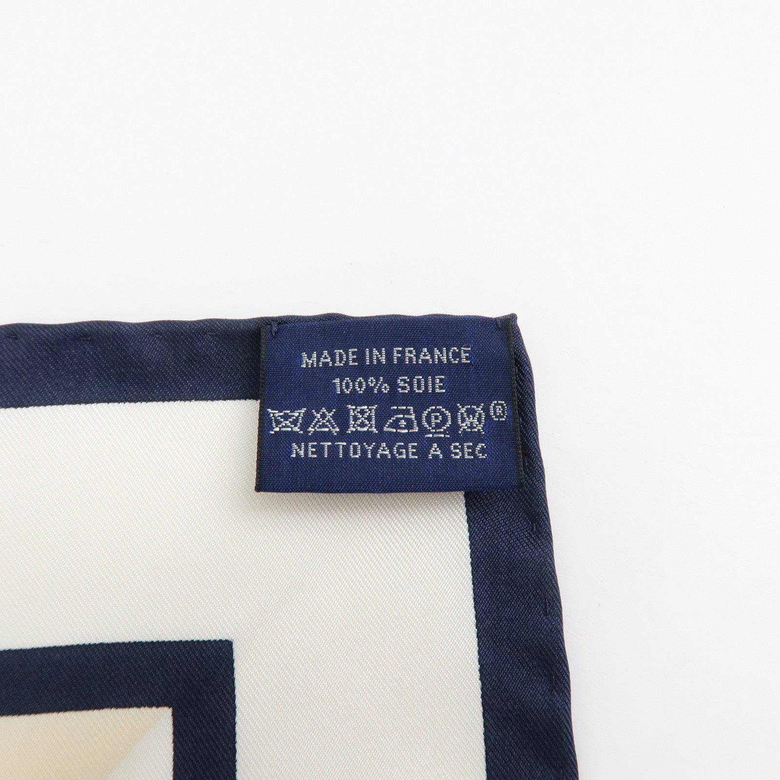 HERMES Carre 90 Silk 100% Scarf BRIDES ET DESTIN Beige Black Gold
