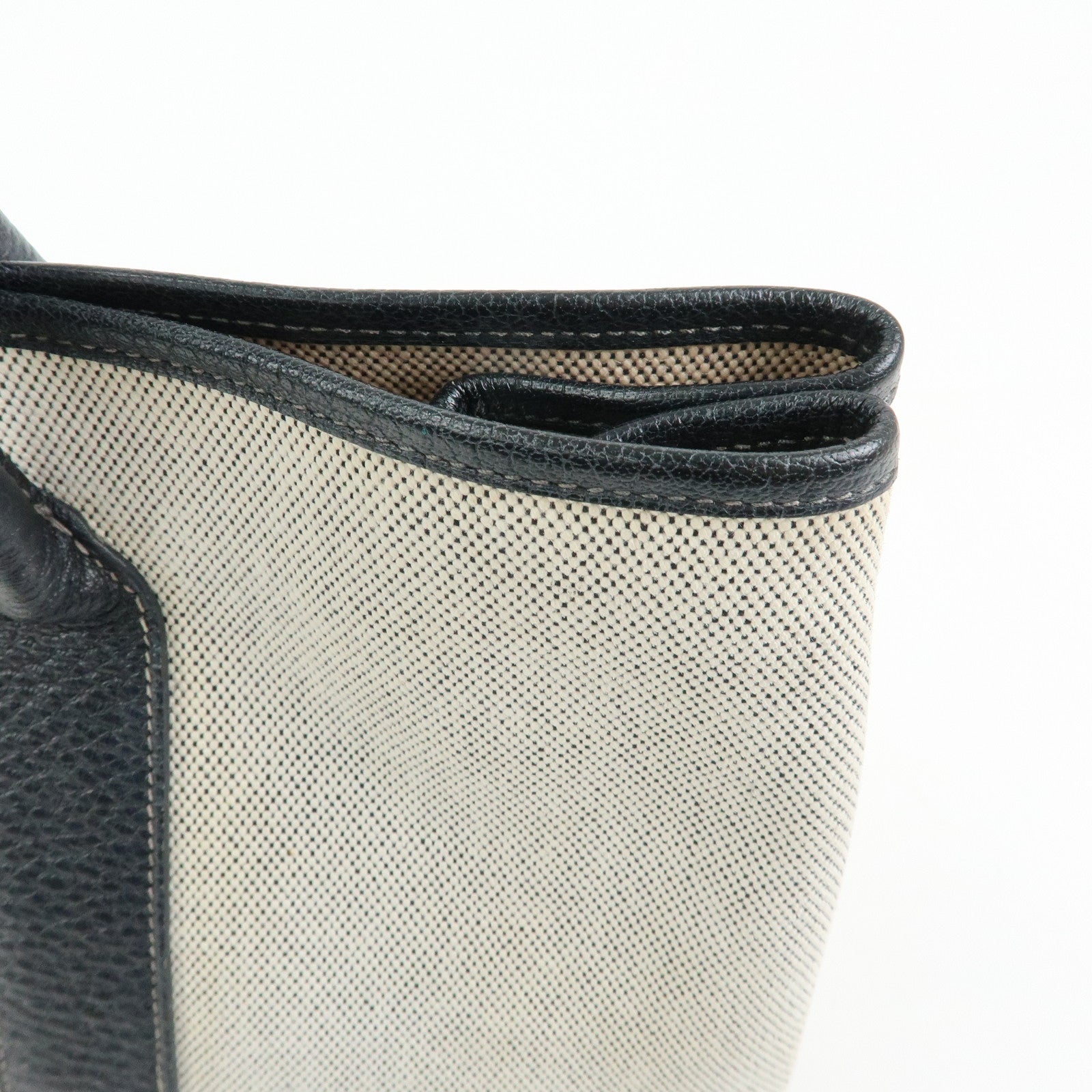 HERMES Toile Ash Negonda Garden Party PM □J Stamped Tote Bag Beige