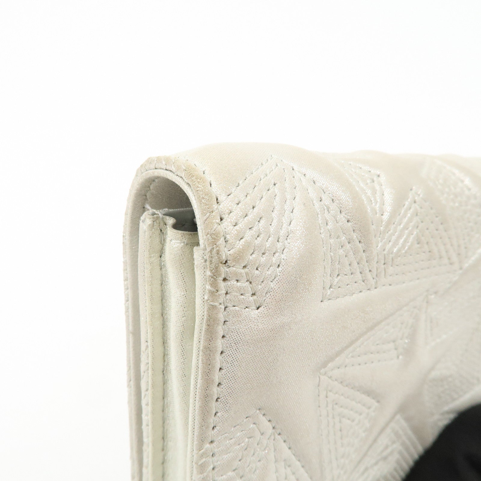 CHANEL Lamb Skin Star Embossed Flap Long Wallet 2017 Limited A70097