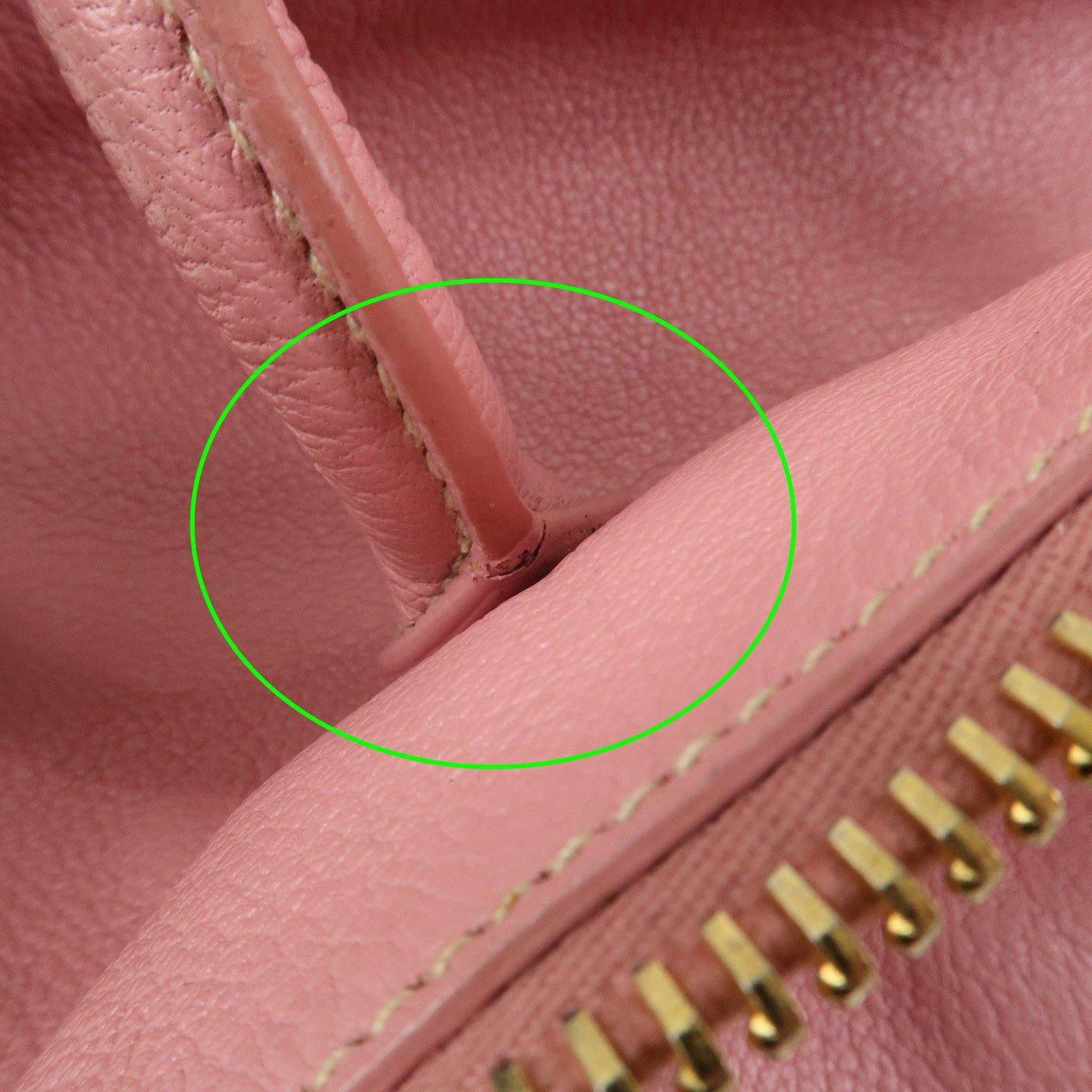MIU MIU Logo Leather Tote Bag Hand Bag Pink