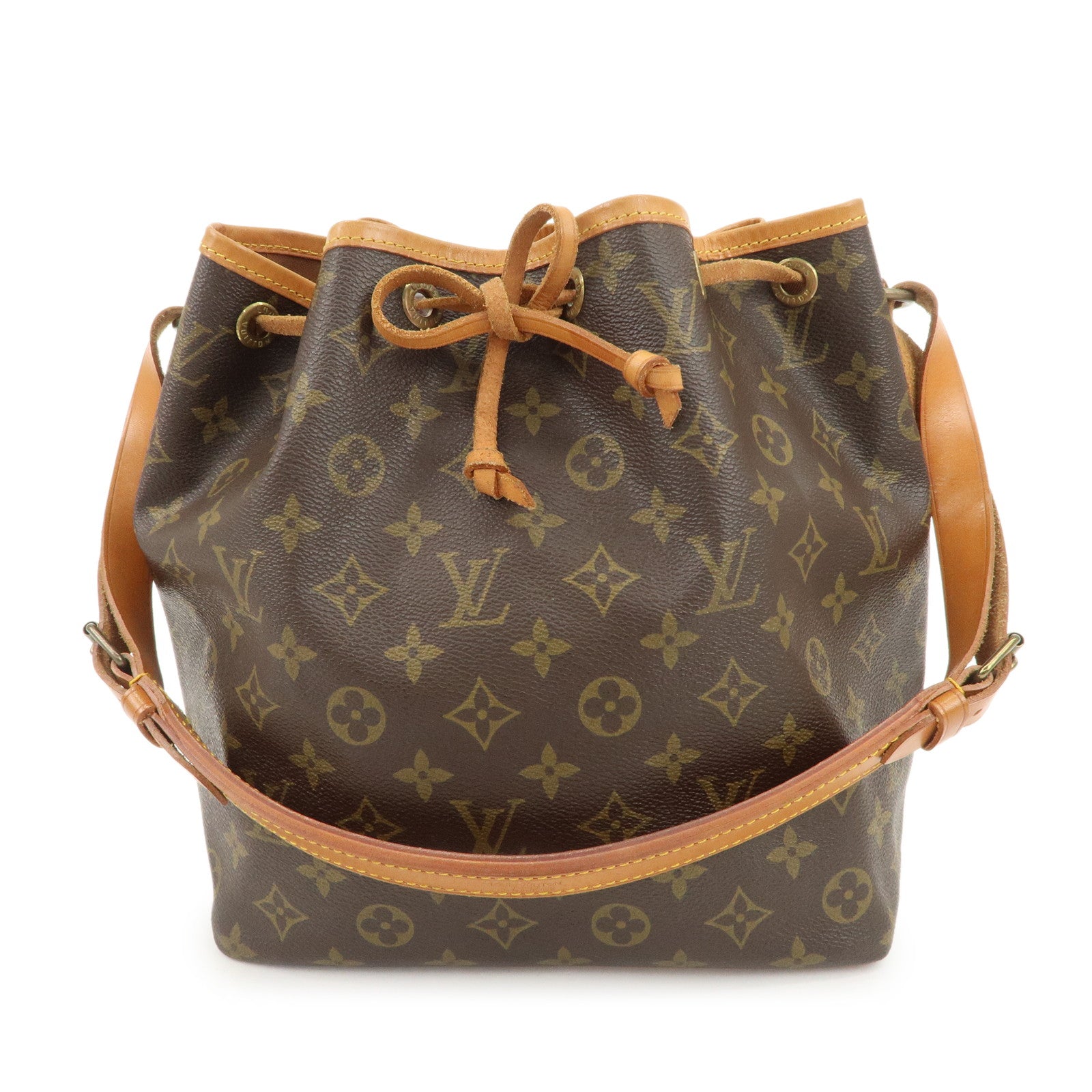 Louis Vuitton Monogram Petit Noe Shoulder Bag Brown M42226