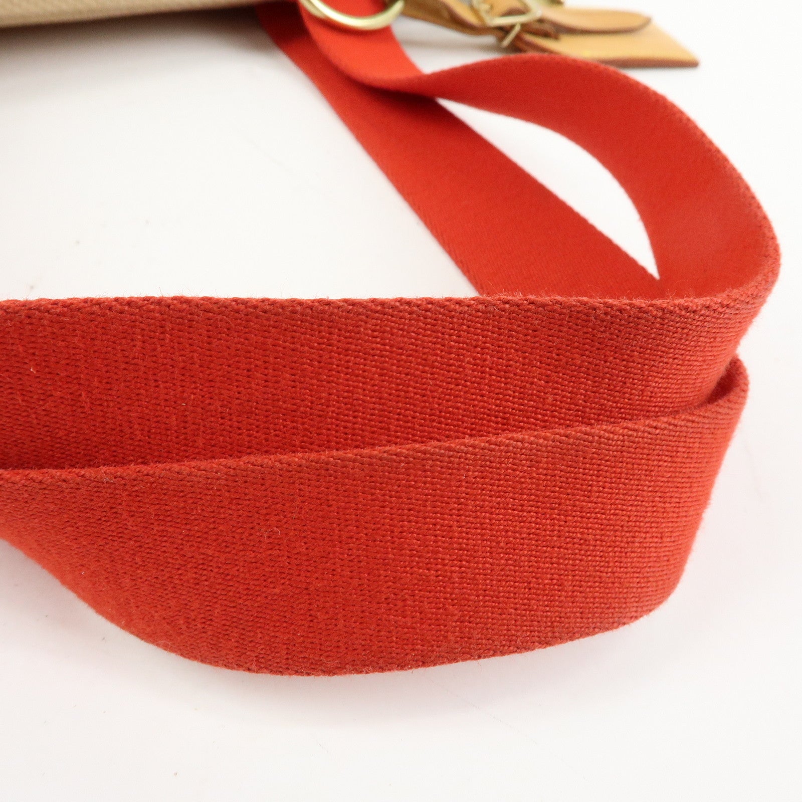 Louis Vuitton Antigua Cabas MM Canvas Leather Tote Bag Beige M40035