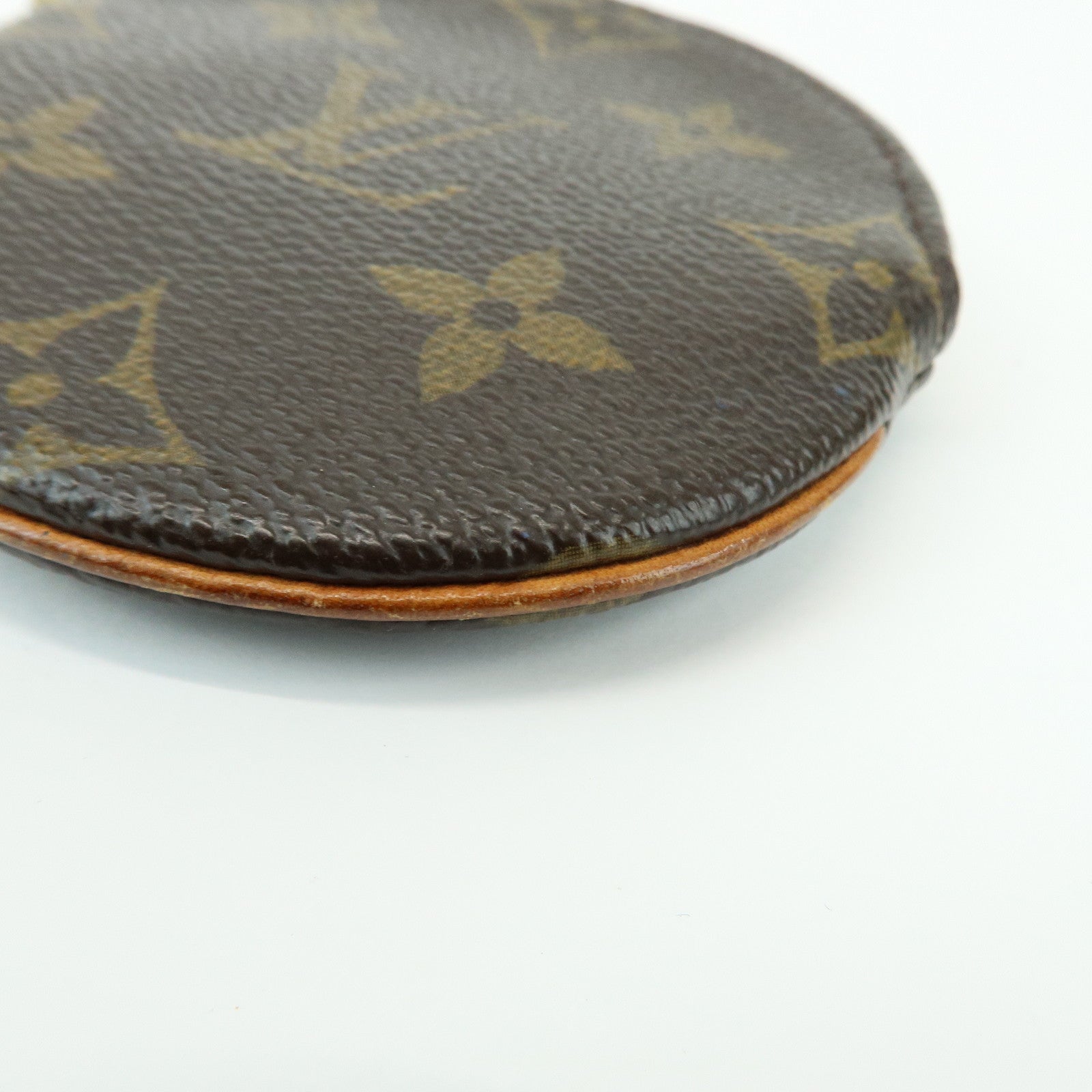 Louis Vuitton Monogram Porte Monnaie Rond Coin Case Brown M61926