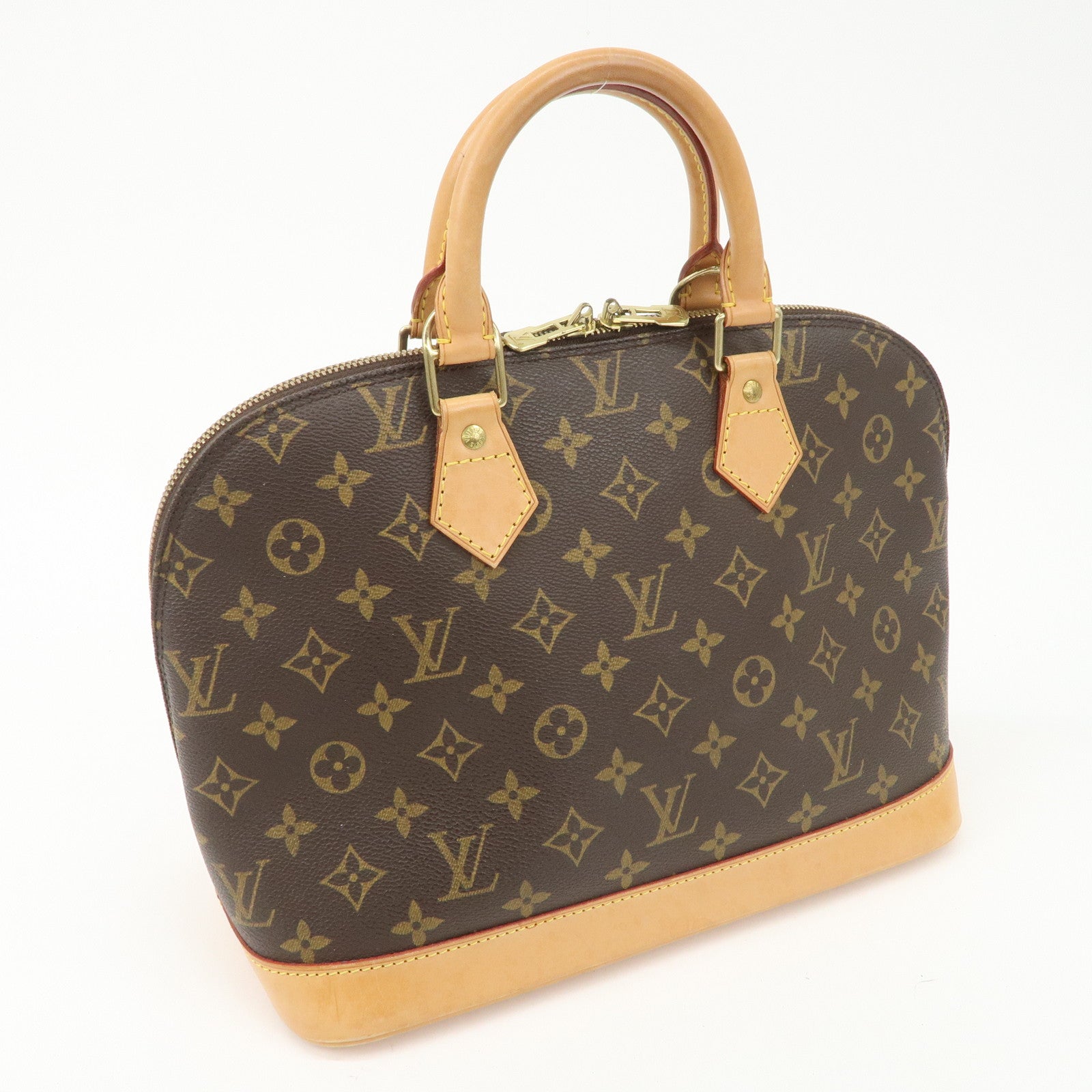 Louis Vuitton Monogram Alma Hand Bag Brown M51130