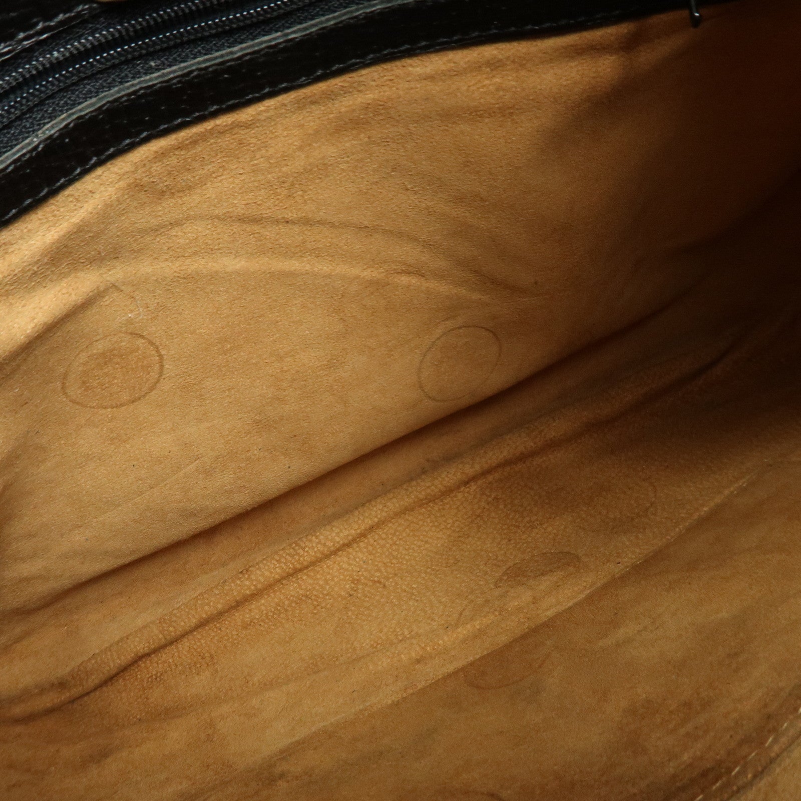 LOEWE Embossed Leather Shoulder Bag Hand Bag Black