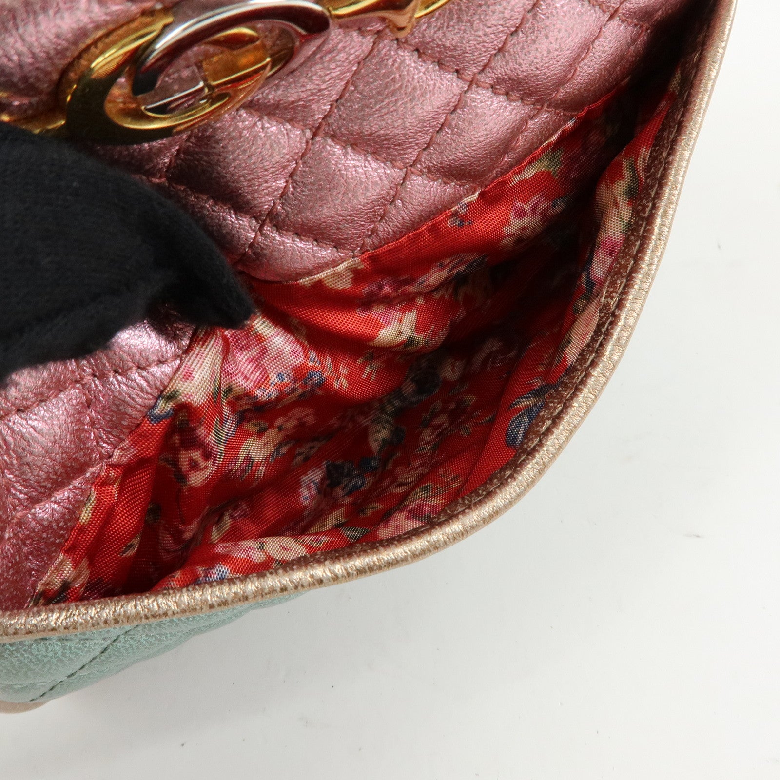 GUCCI Horsebit Laminated Quilting Leather Shoulder Bag Pink 534951