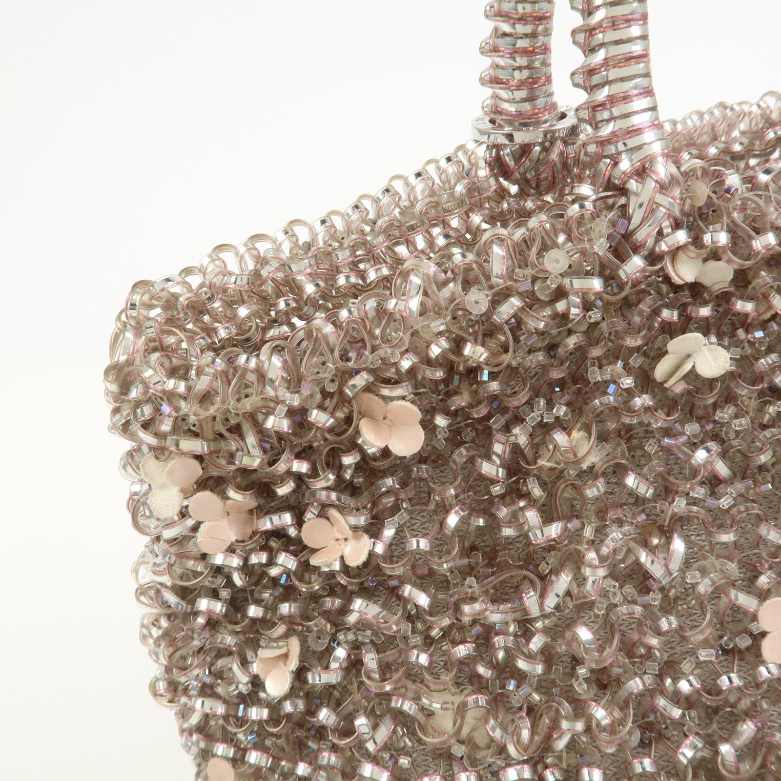 ANTEPRIMA Wire Bag PVC Leather Hand Bag Sweets Motif Clear Pink