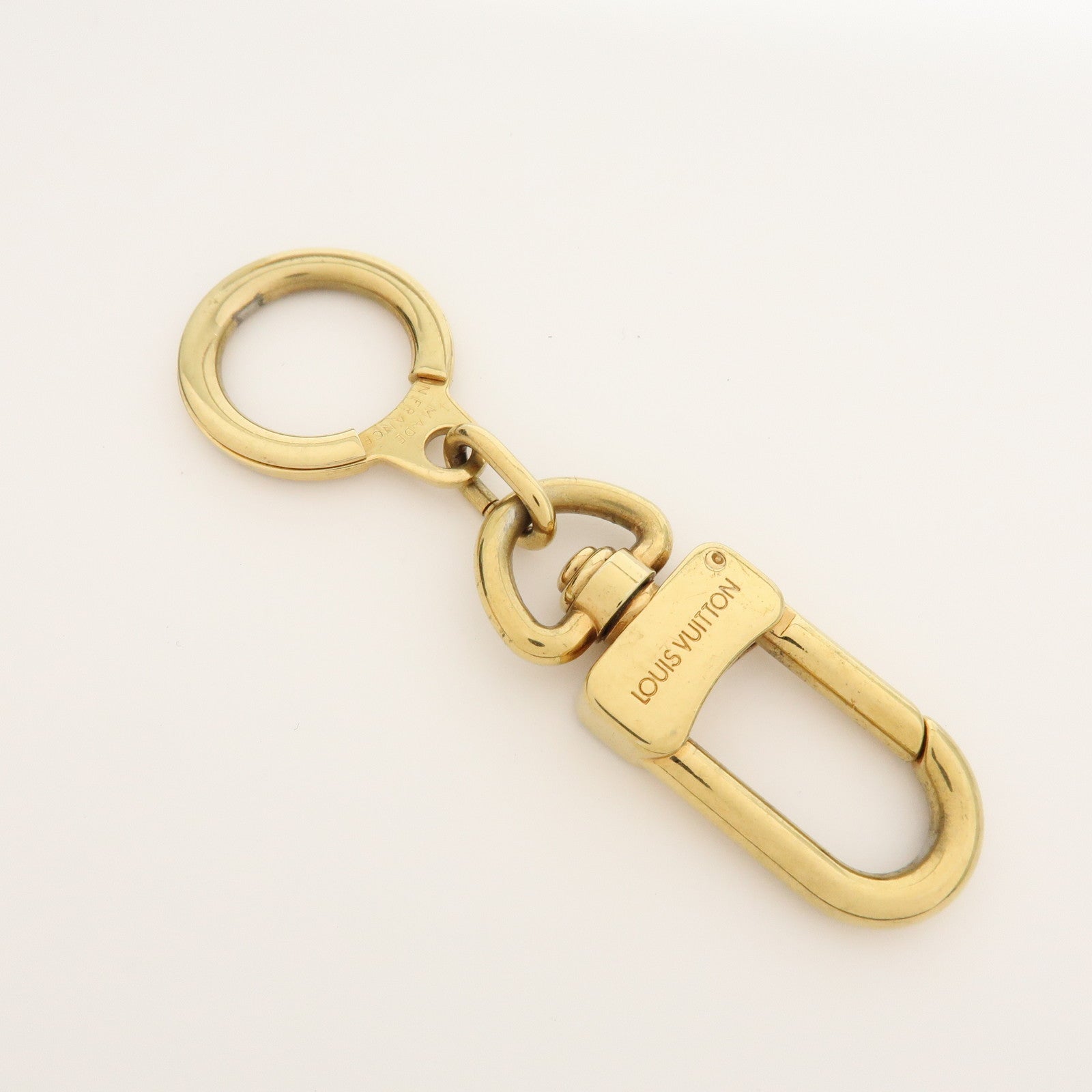 Louis Vuitton Set of 2 Metal Ancre Key Rings Gold M62694