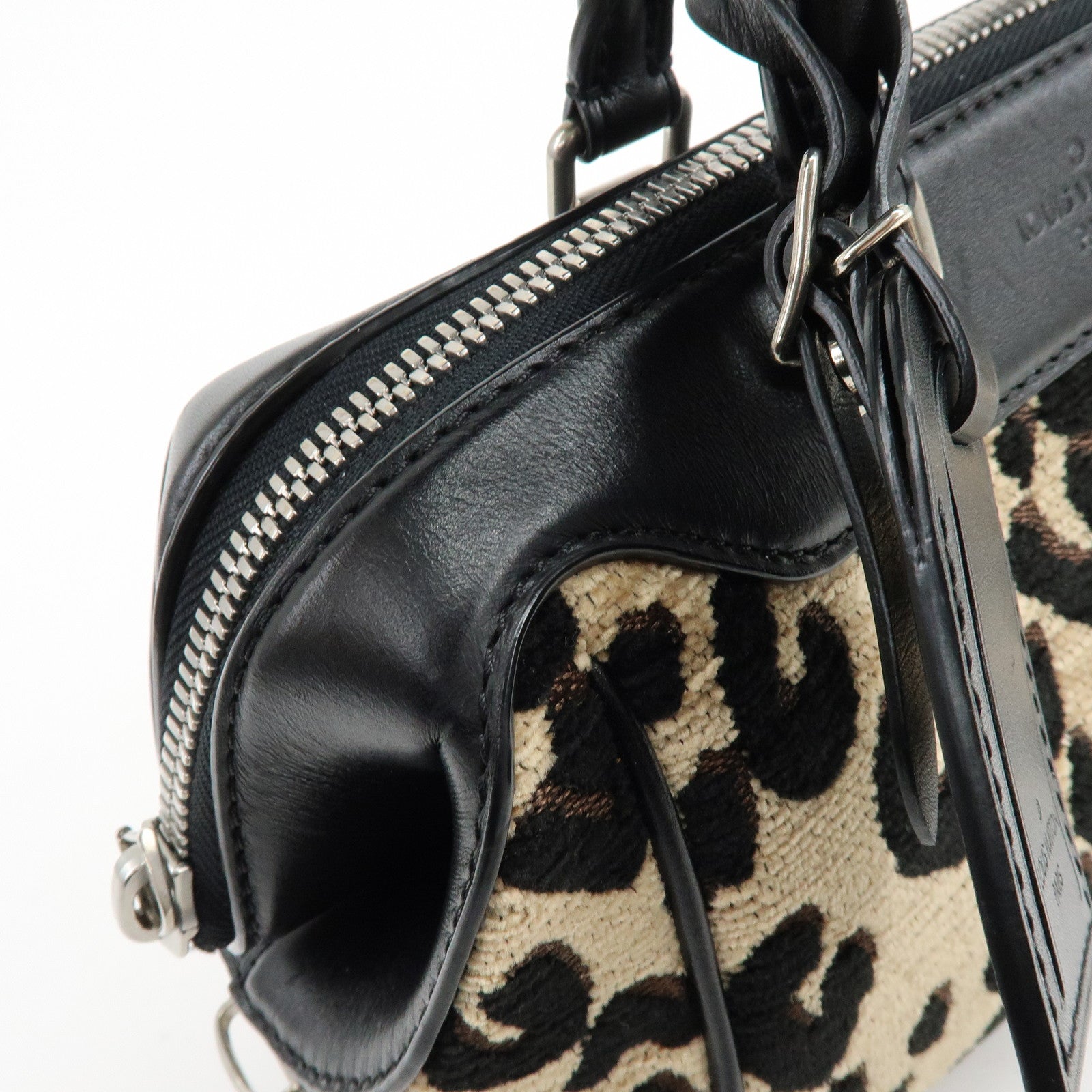 Louis Vuitton Jacquard Canvas Leather Leopard Baby Hand Bag M94257