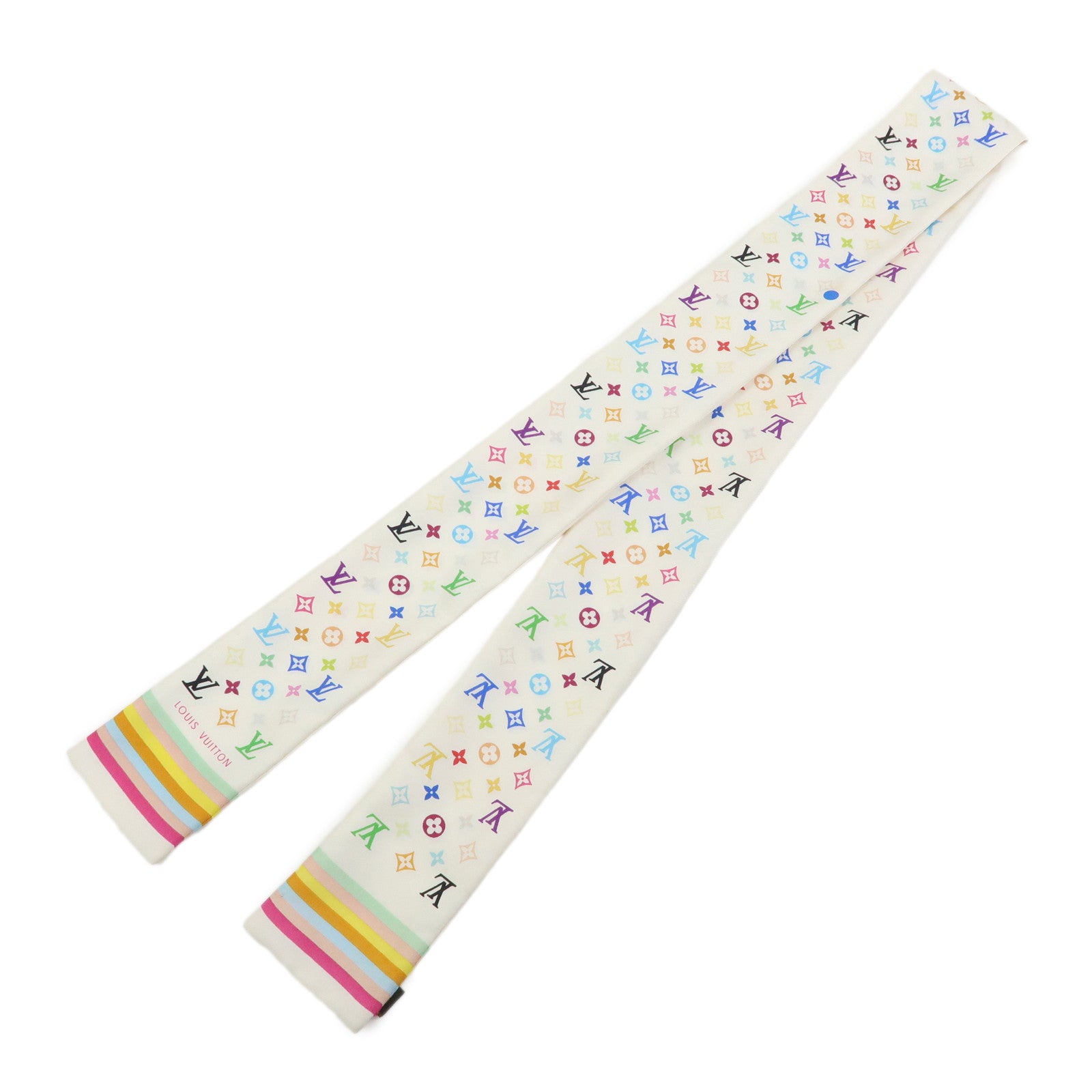 Louis Vuitton Monogram Multicolor Silk 100% Bandeau Scarf M71991