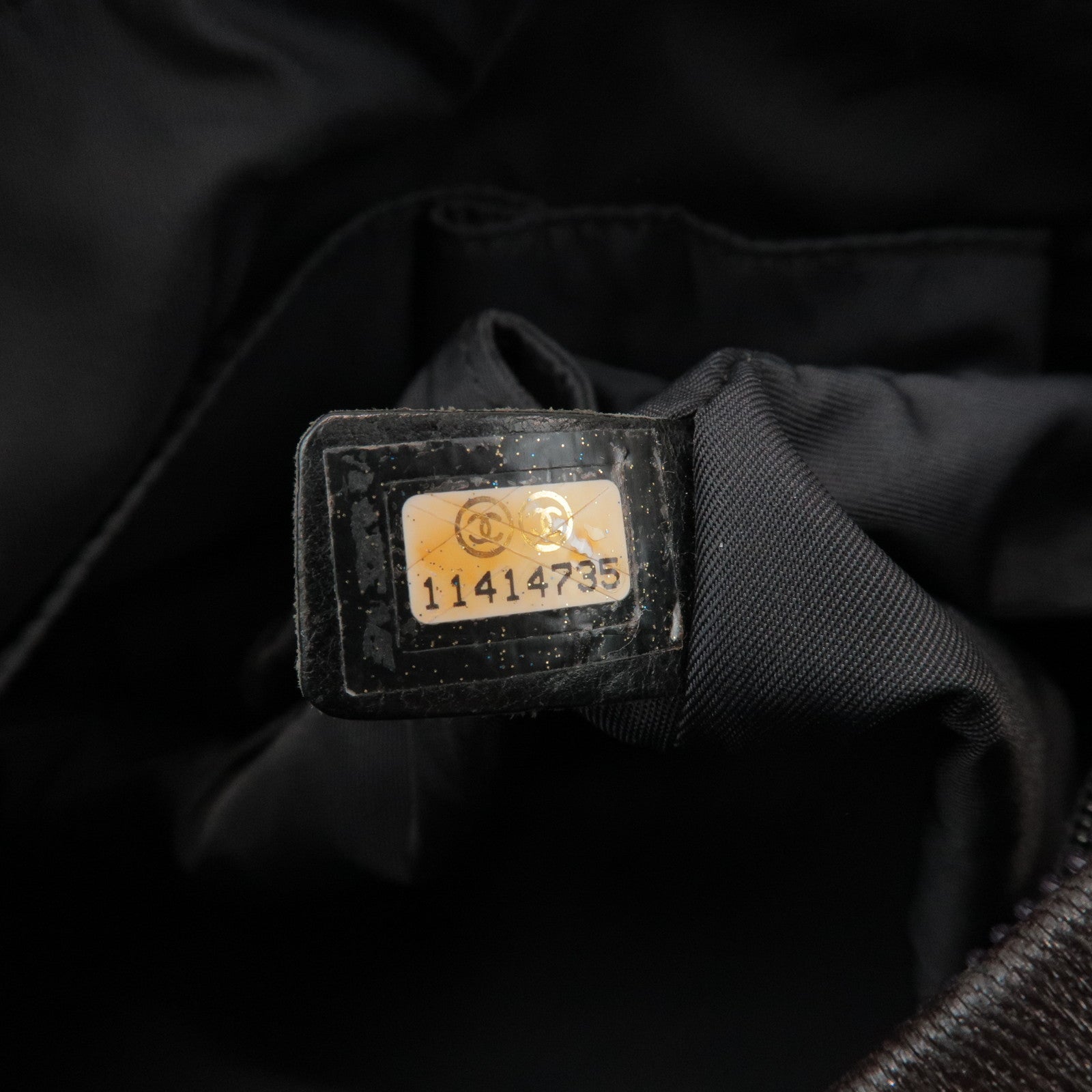 CHANEL Biarritz PVC Coated Canvas Calf Leather Shoulder Bag A34205