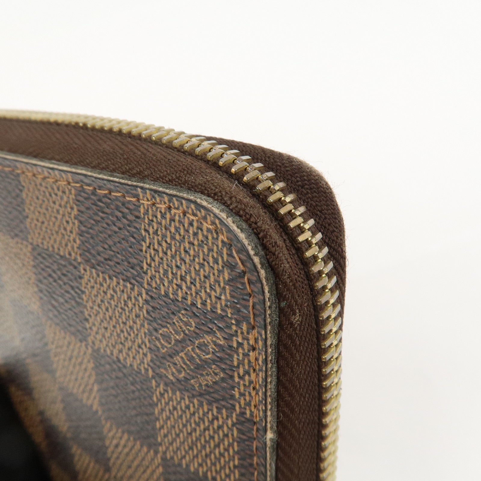 Louis Vuitton Damier Zippy Round Wallet Old Style Brown N60015