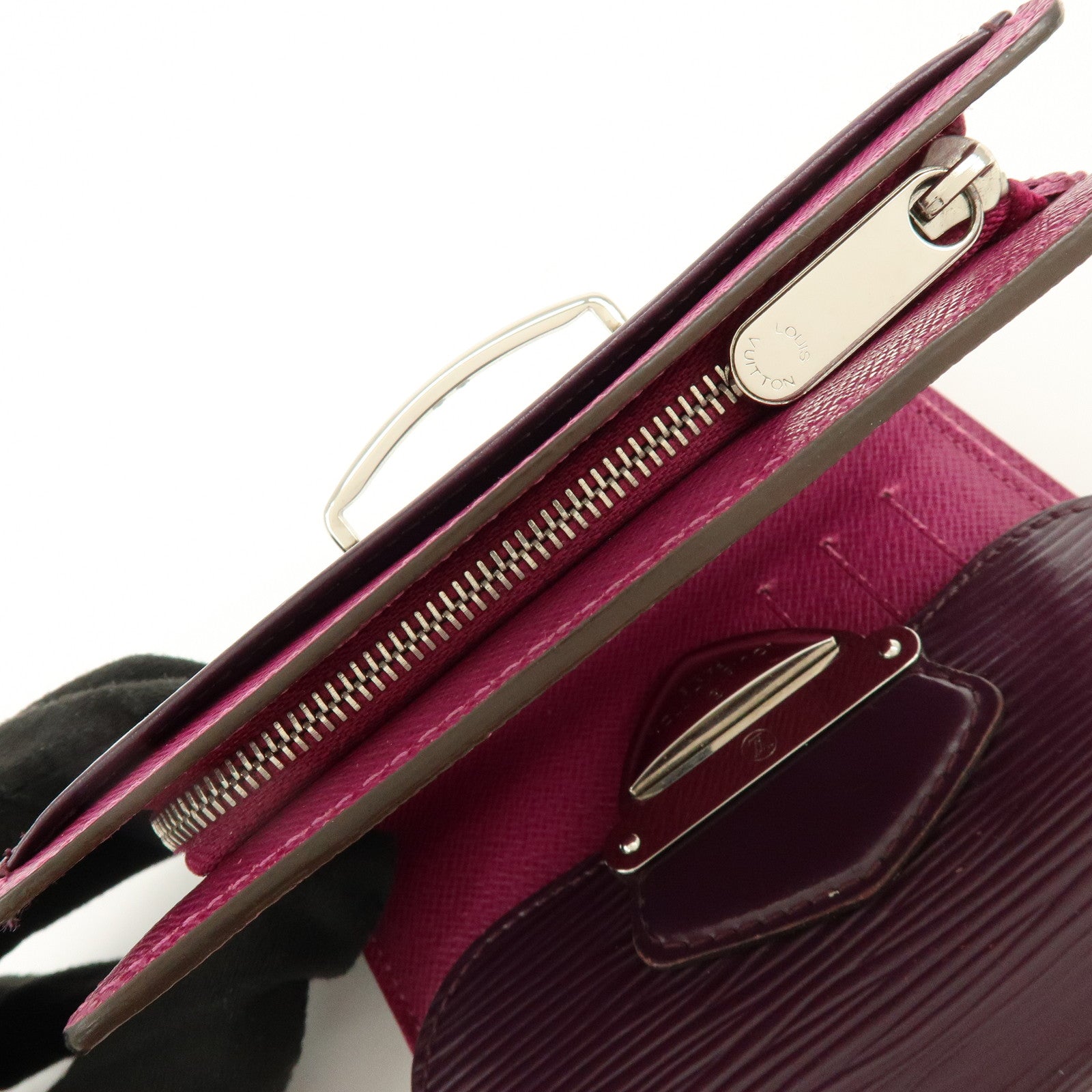 Louis Vuitton Epi Portefeuille Joy Leather Wallet Cassis M6658K