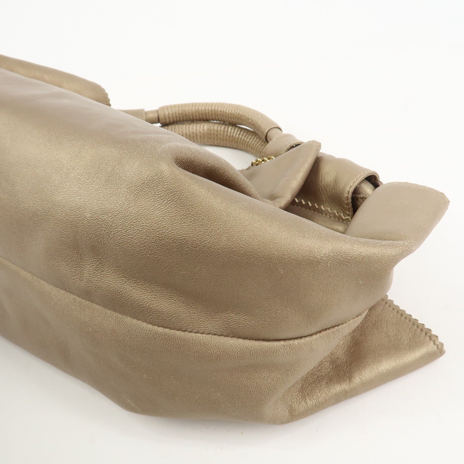 LOEWE Anagram Nappa Aire Leather Hand Bag Shoulder Bag Gold