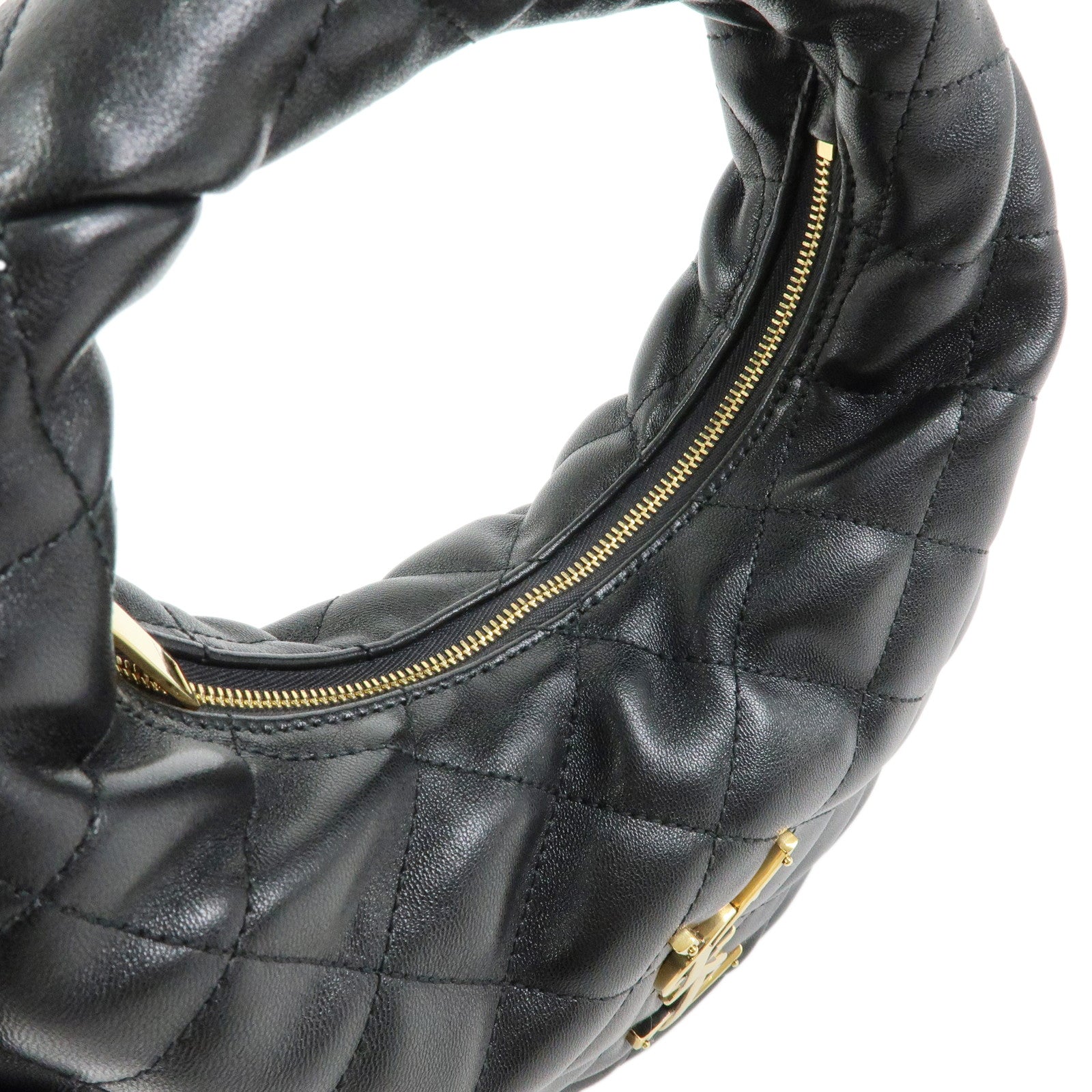 SAINT LAURENT PARIS ICARINO Quilting Nappa Leather Hand Bag Black