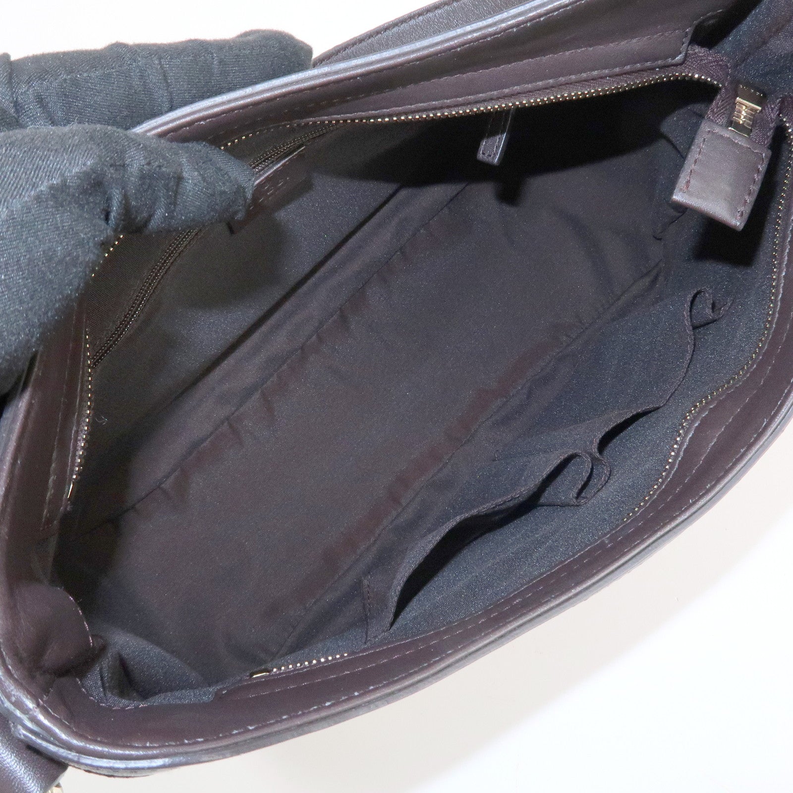 GUCCI Sherry GG Canvas Leather Shoulder Bag Beige 388921 Used