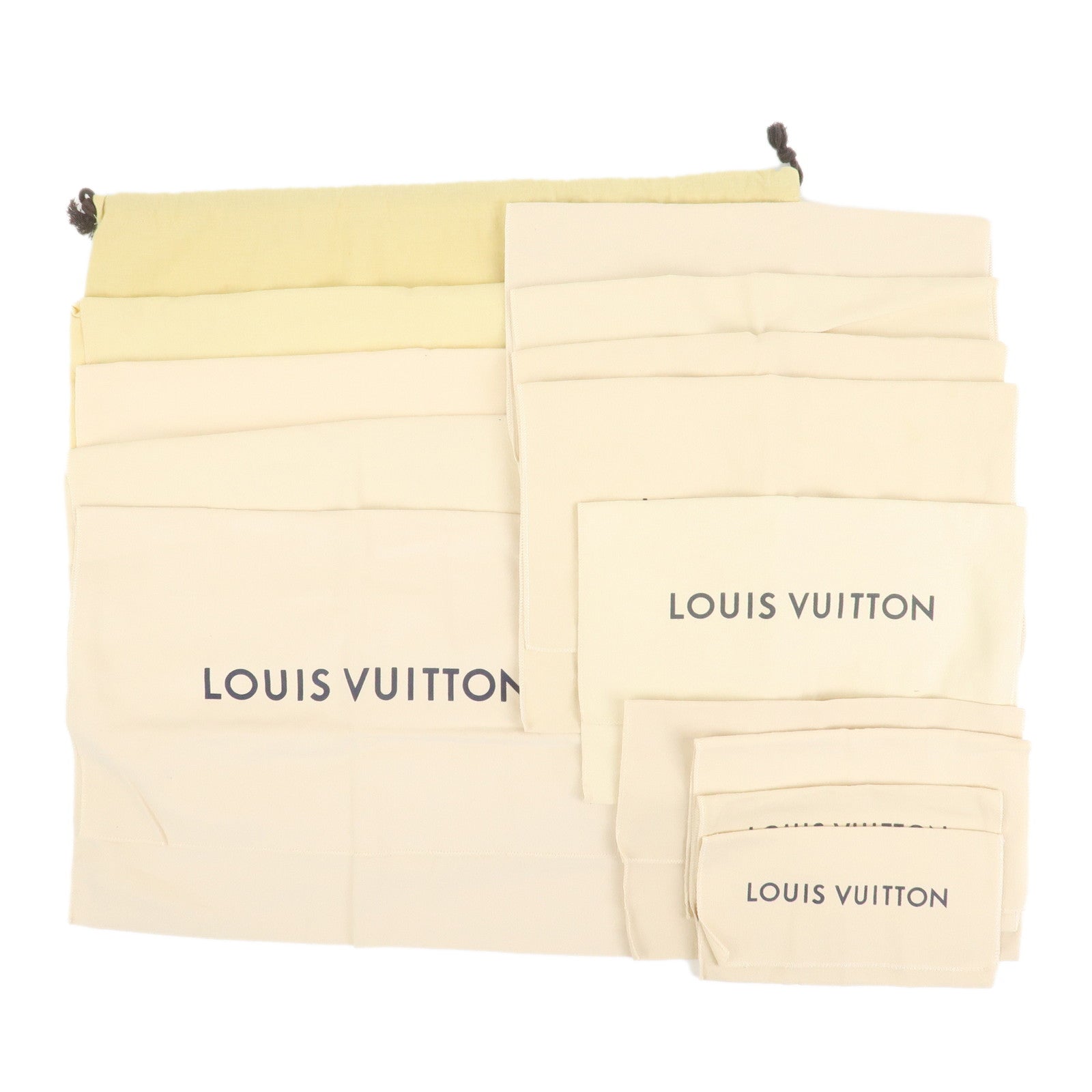 Louis Vuitton Set of 14 Dust Bag Storage Bag Flap Drawstring Style