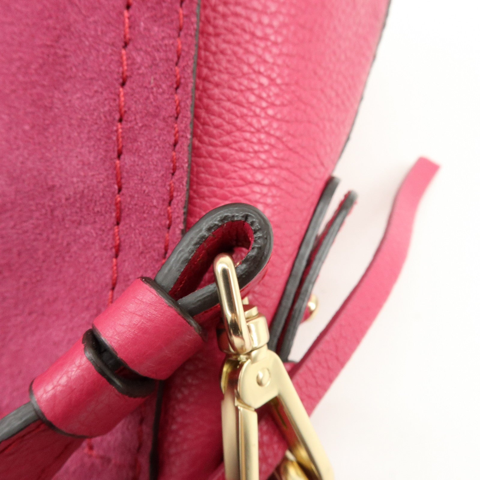 Chloe Joan Suede Leather Shoulder Bag Hand Bag Pink