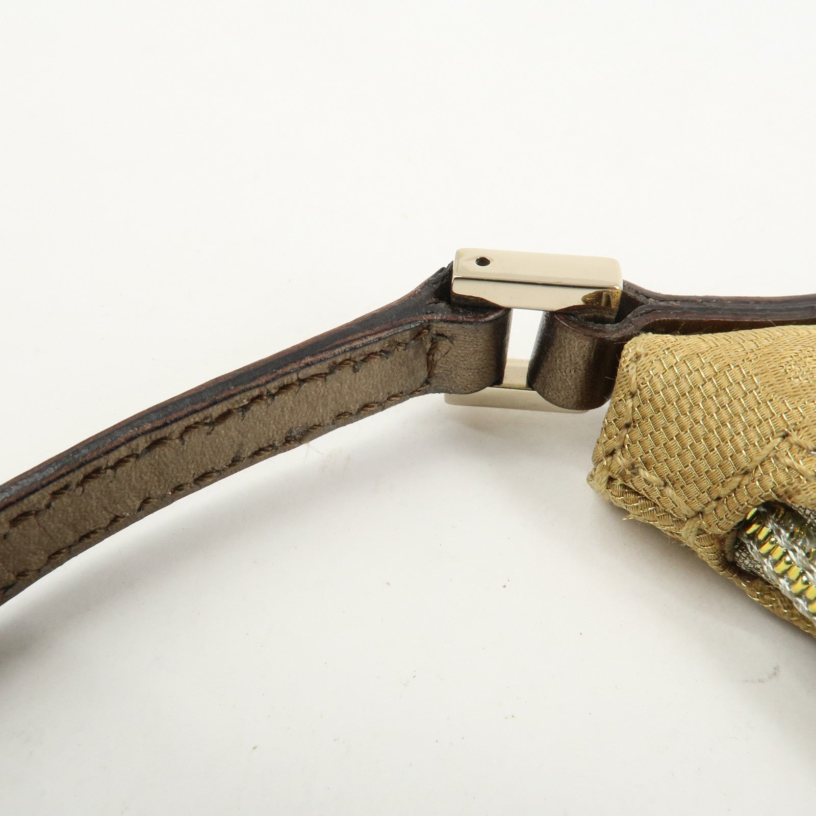 GUCCI GG Canvas Leather Shoulder Bag Hand Bag Gold 005・0813