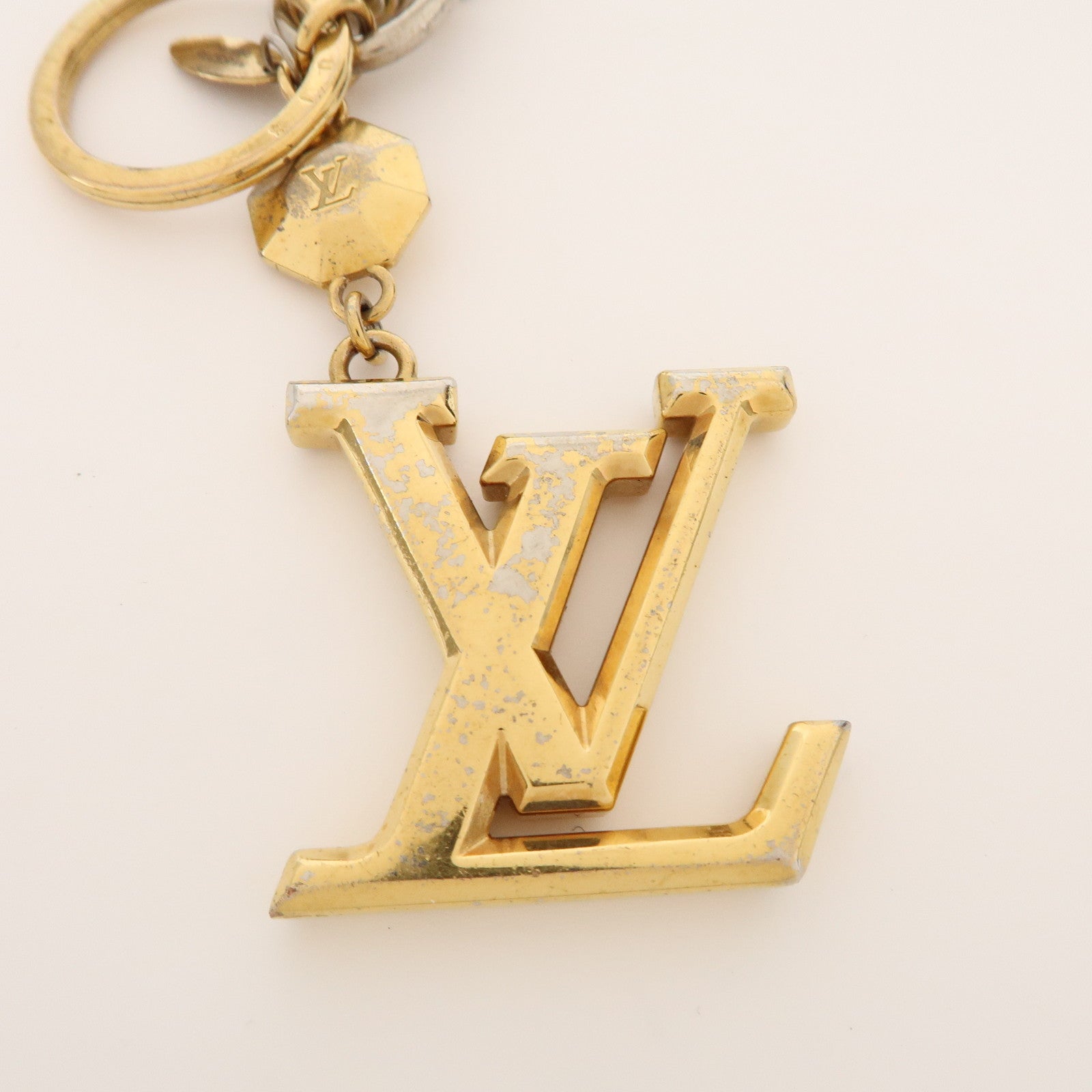 Louis Vuitton Facettes Porte Cles Bag Charm Key Chain Gold M65216