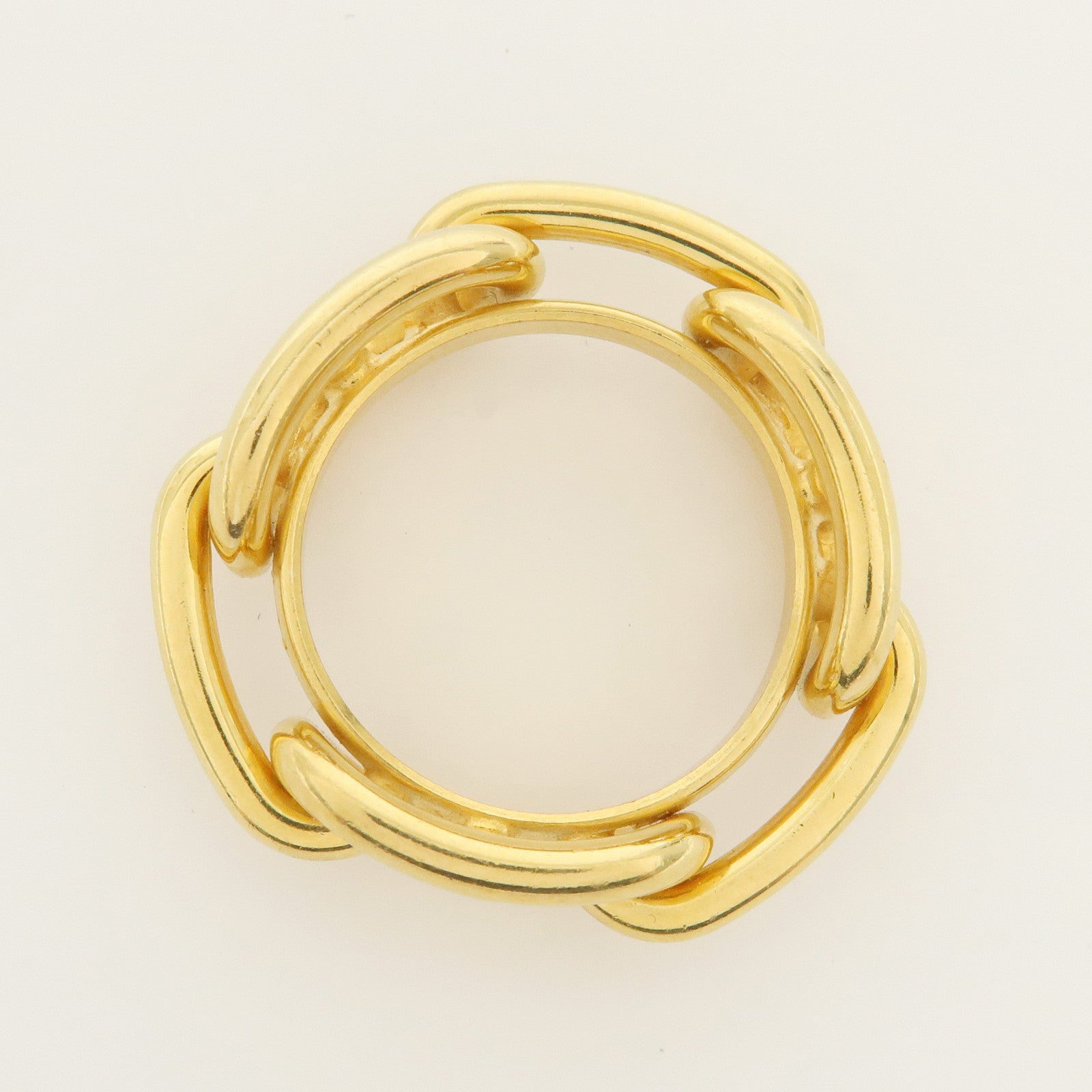 HERMES Chaine d’Ancre Metal Scarf Ring Gold