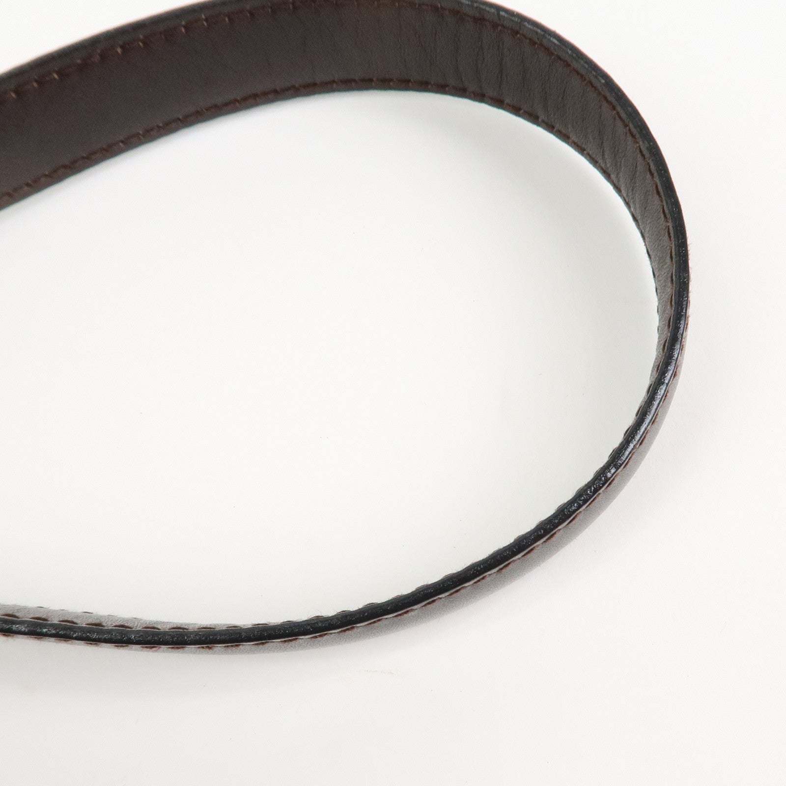 CELINE Macadam Suede Leather Shoulder Bag Crossbody Bag Brown