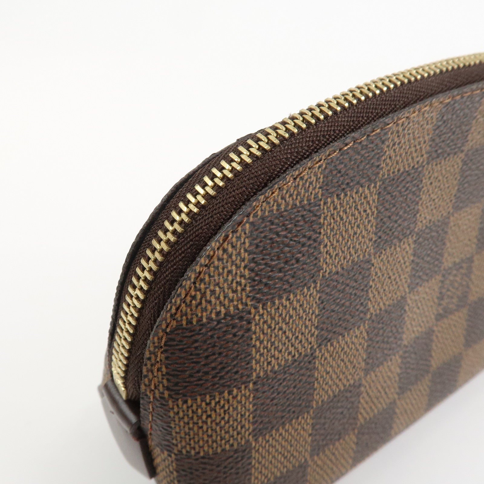 Louis Vuitton Damier Pochette Cosmetic PM Pouch Brown N47516