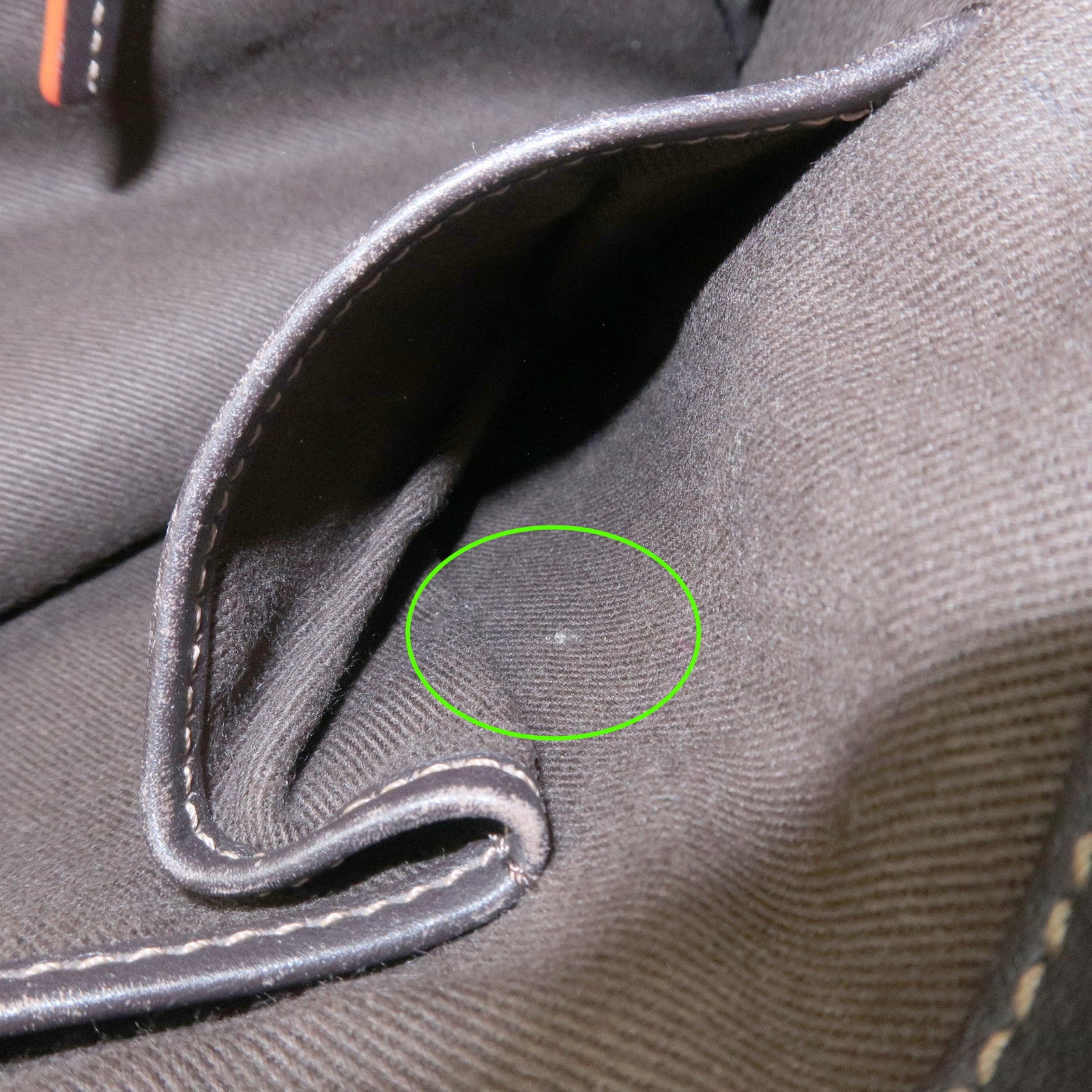 CELINE Macadam Canvas Leather Tote Bag Shoulder Bag Beige Brown