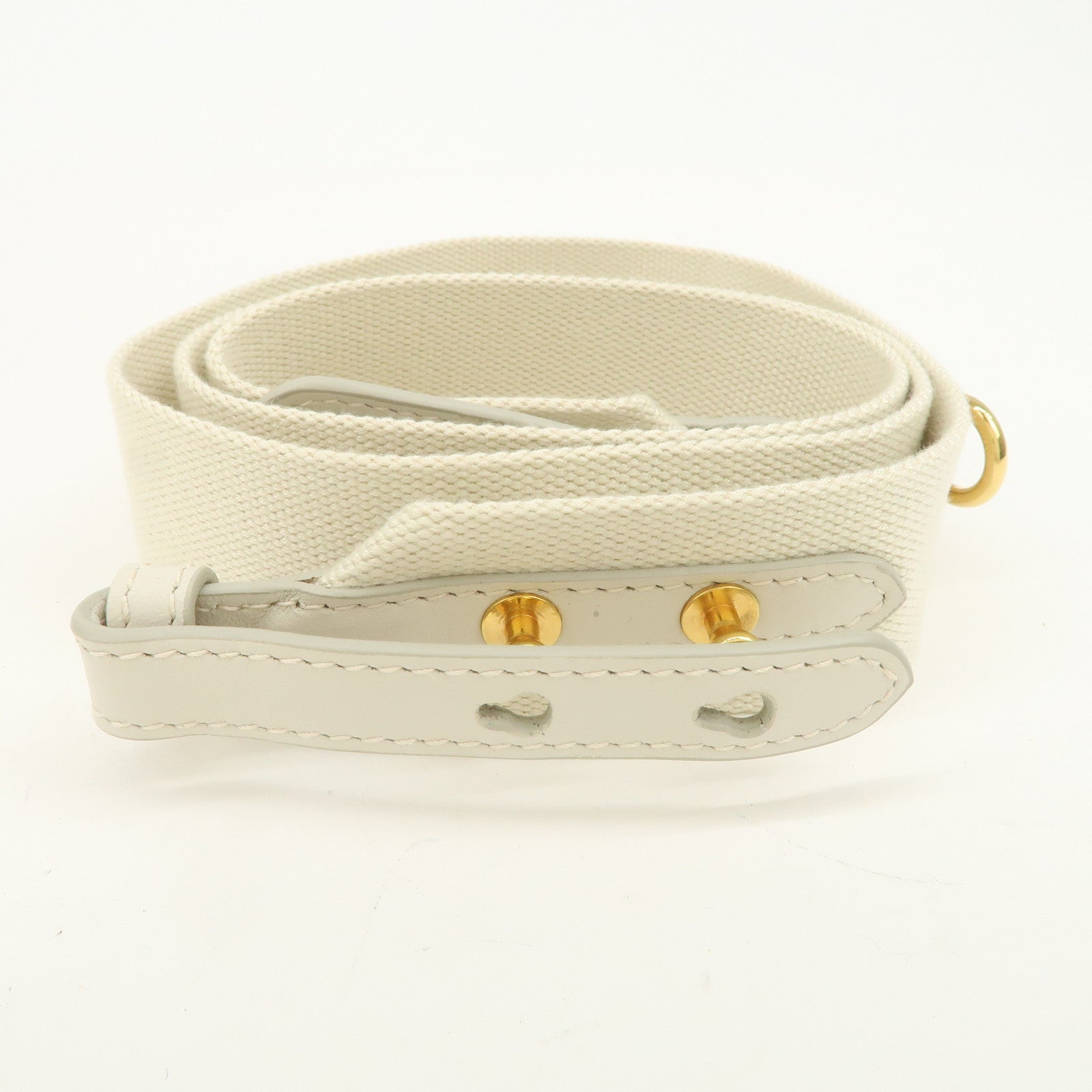 PRADA Logo Raffia Canvas Straw Hand Bag White Gold Charm1BG089