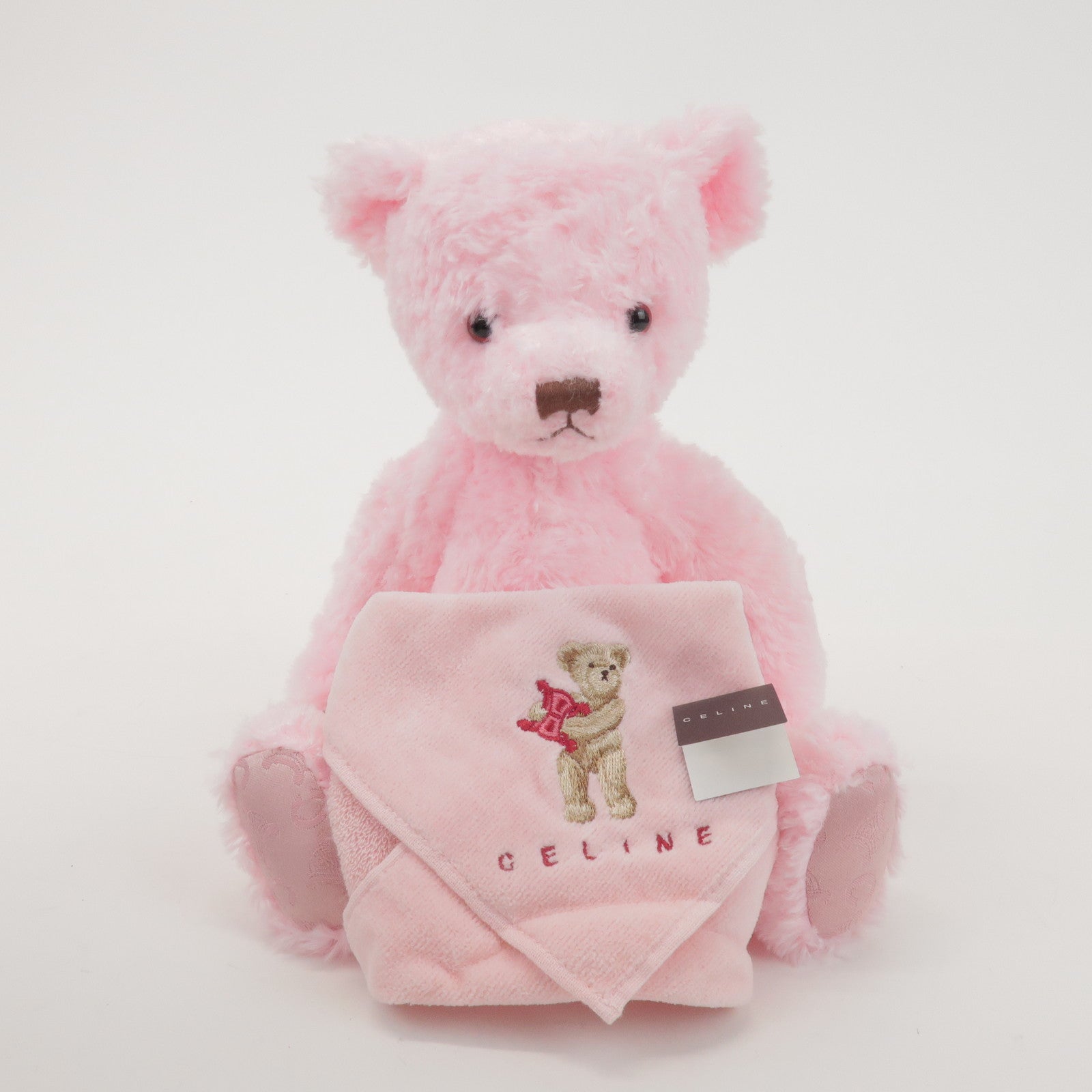 CELINE C Macadam Teddy Bear and Cotton Towel Set Gift Box Pink