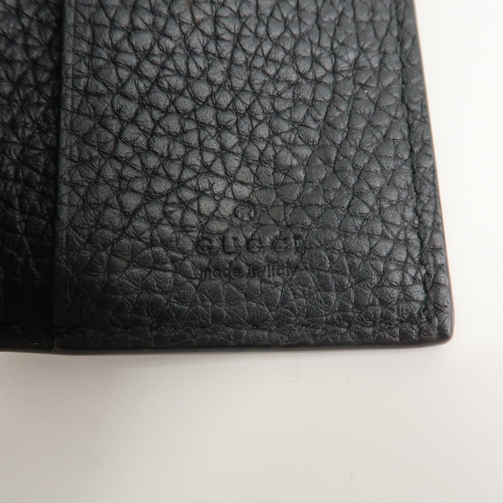 GUCCI Logo Leather 6 Rings Key Case Key Holder Black 771156
