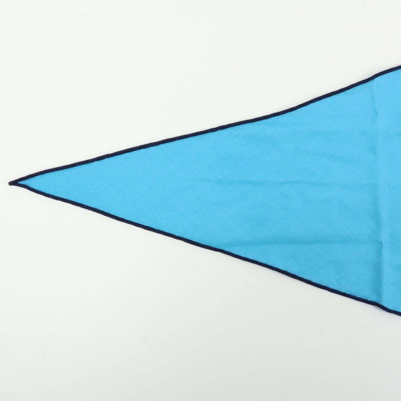 HERMES Cashmere Silk Rosange PM Scarf Blue