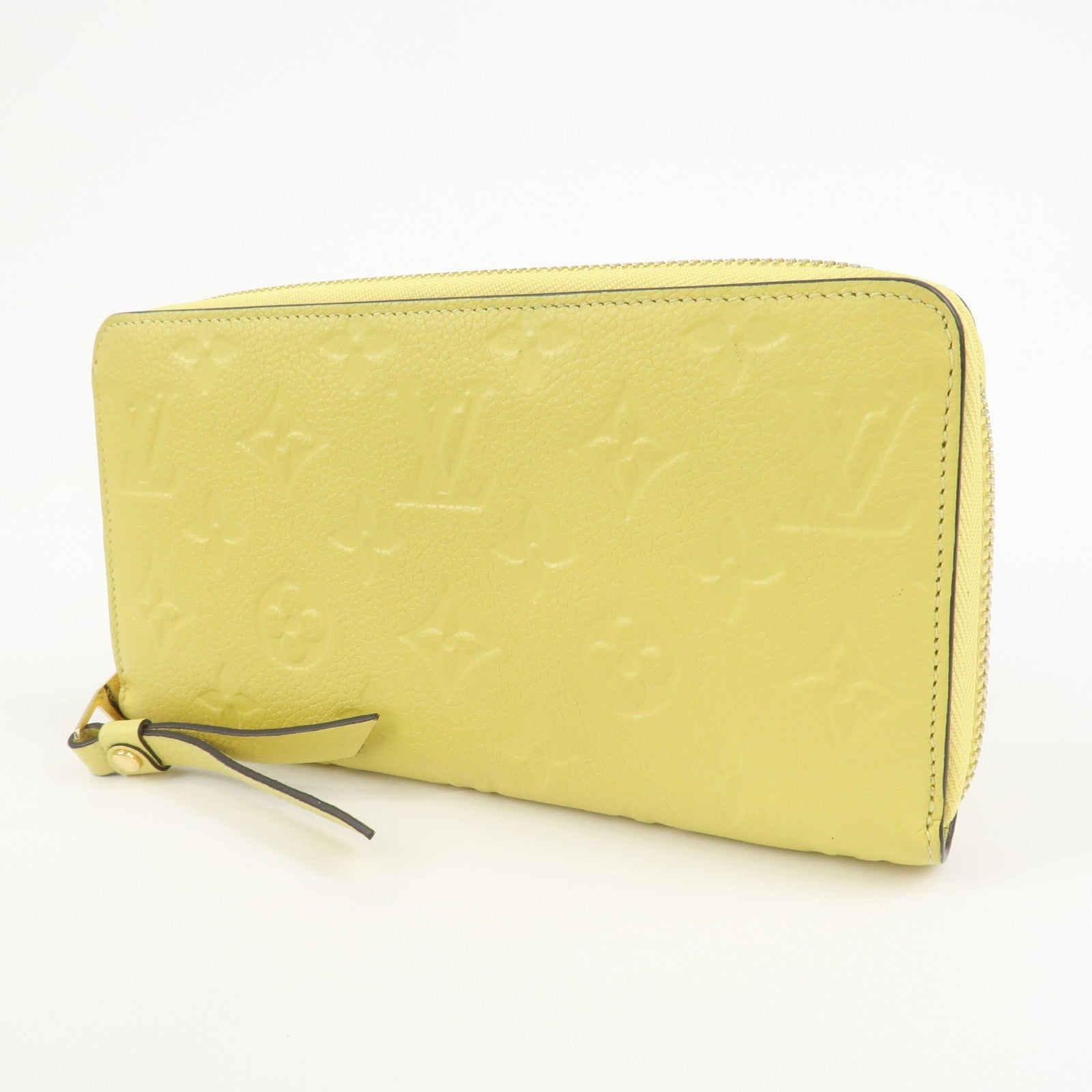 Louis Vuitton Monogram Empreinte Round Zippy Wallet Jaune M82043
