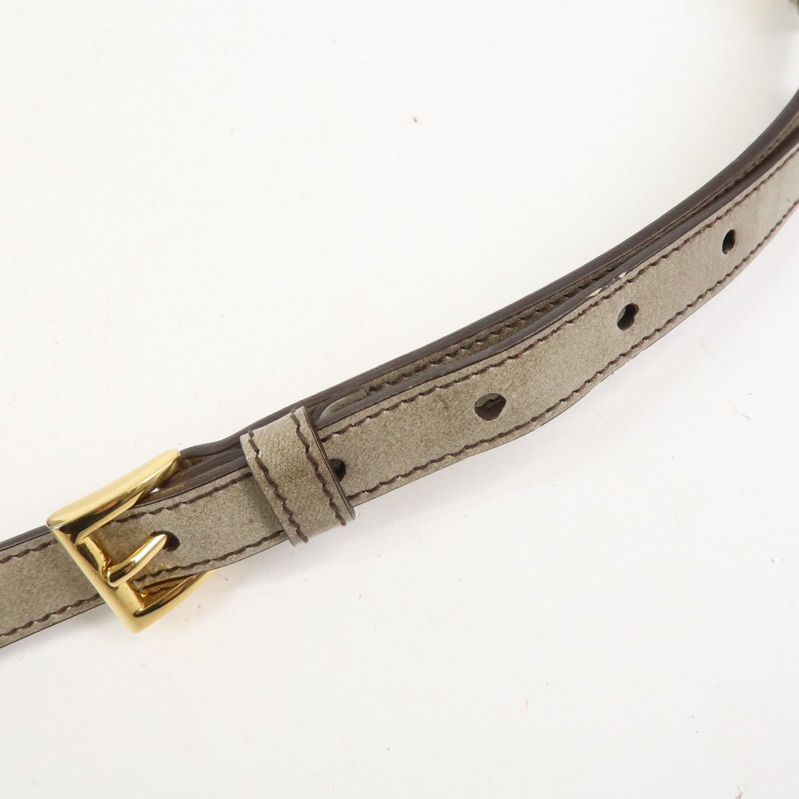 PRADA Patent Leather Flower Galleria 2Way Tote Bag Greige BB2274F