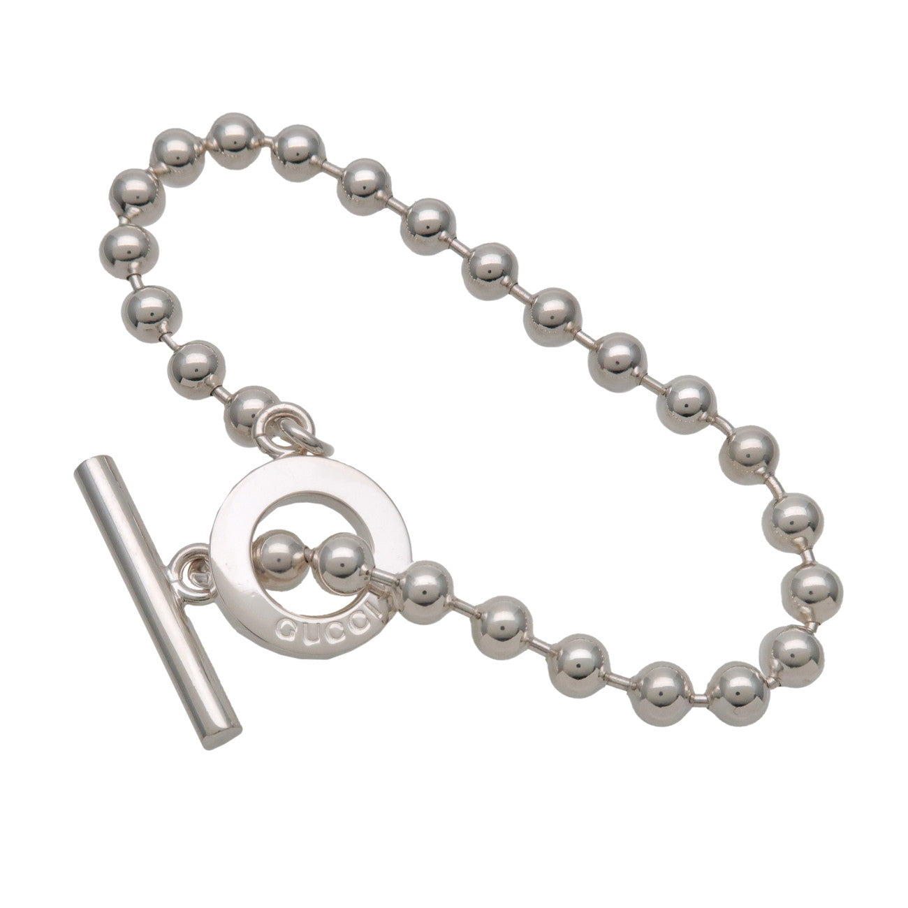 GUCCI Ball Chain Bracelet SV925 Silver 010294