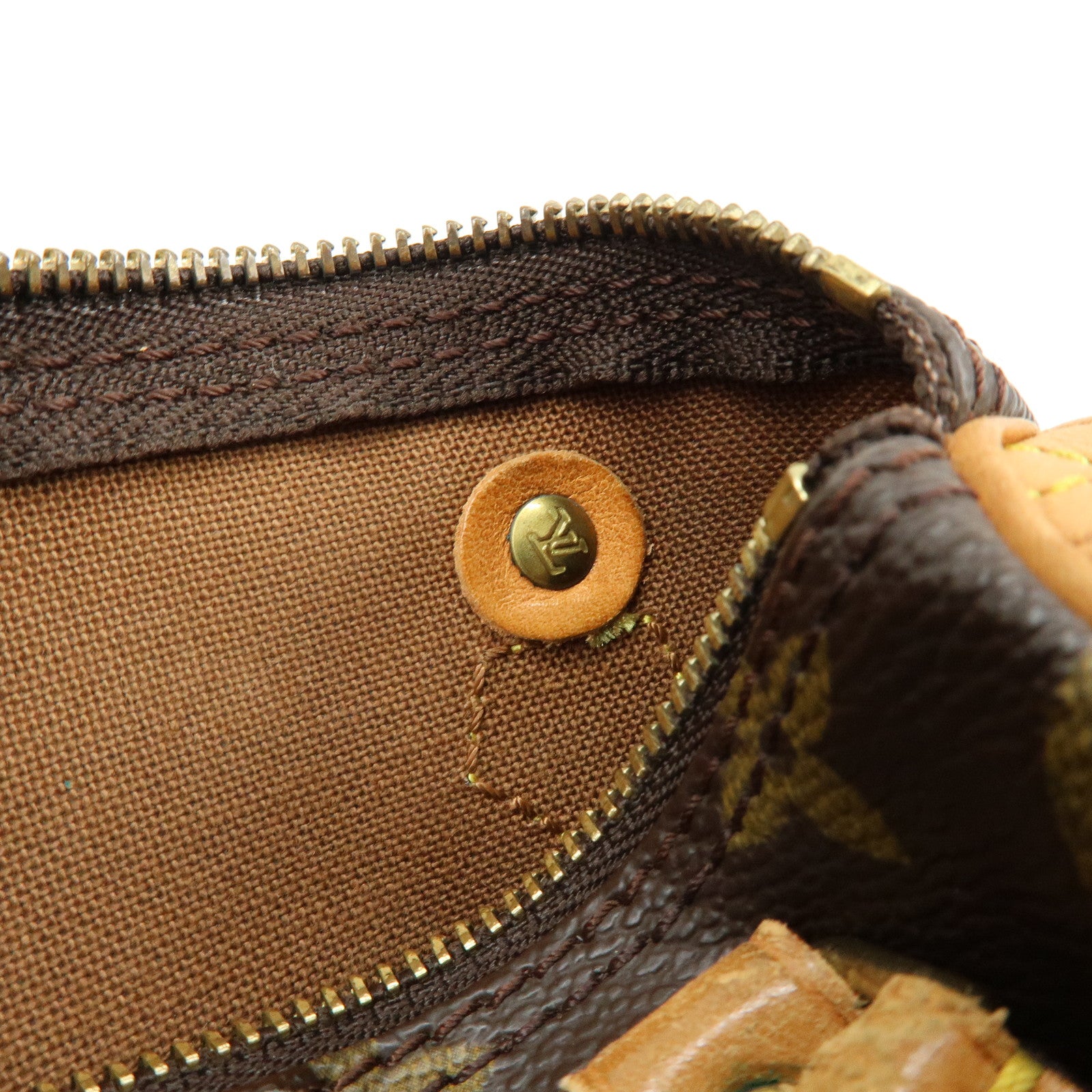 Louis Vuitton Monogram Mini Speedy Hand Bag Brown M41534