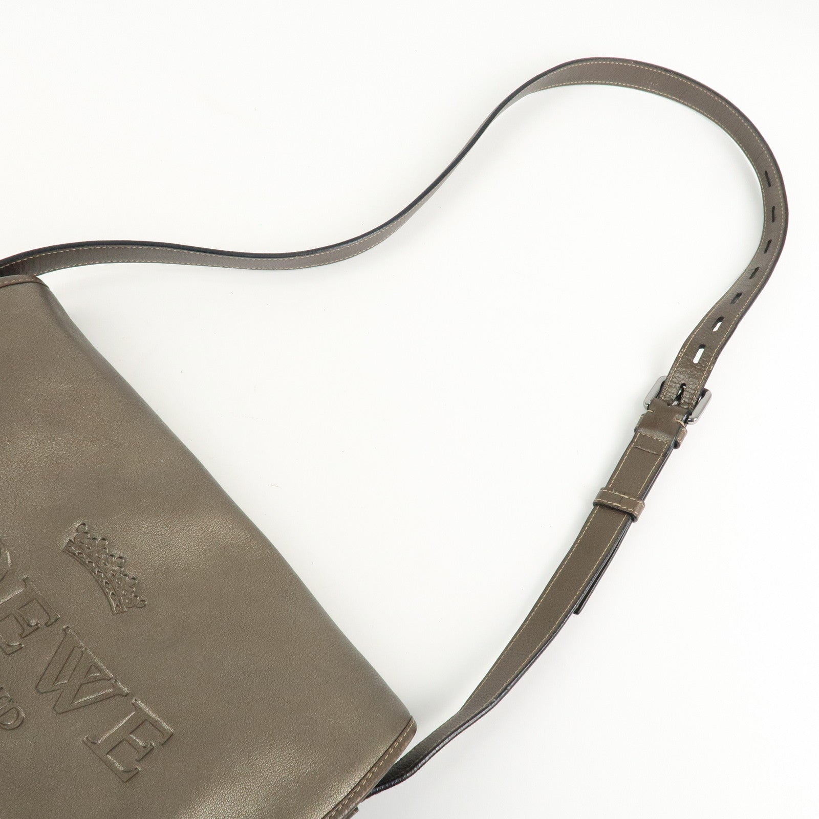 LOEWE Heritage Leather Shoulder Bag Crossbody Bag Bronze