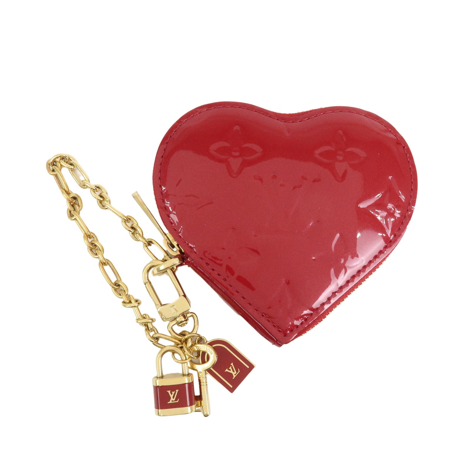 Louis Vuitton Monogram Vernis Porte Monnaie Coeur Coin Case M93562