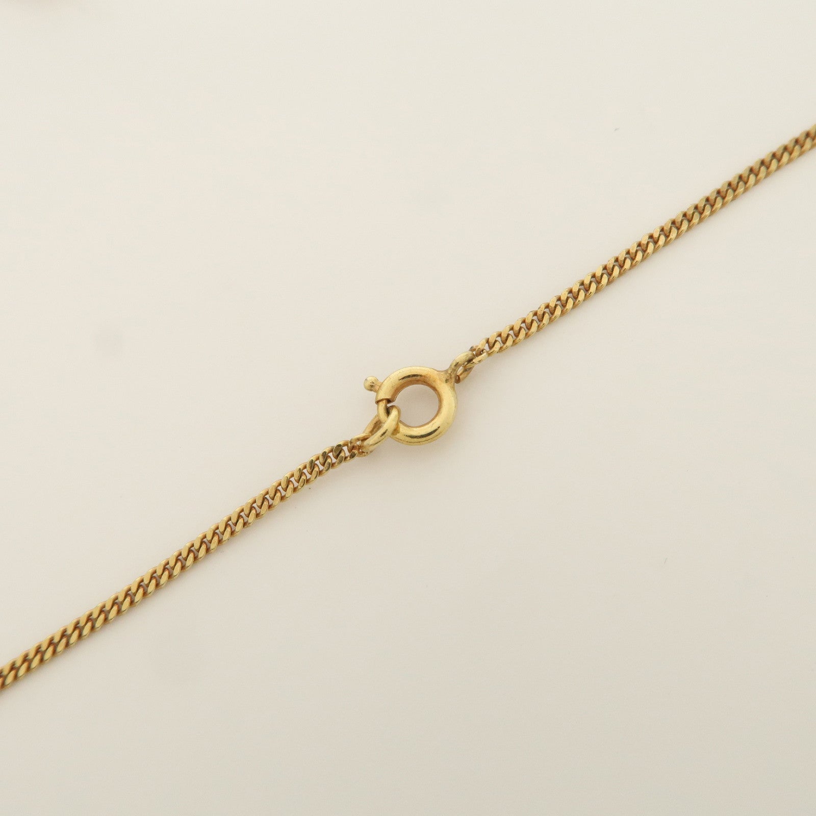 Christian Dior CD Logo Metal Rhinestone Necklace Choker Gold